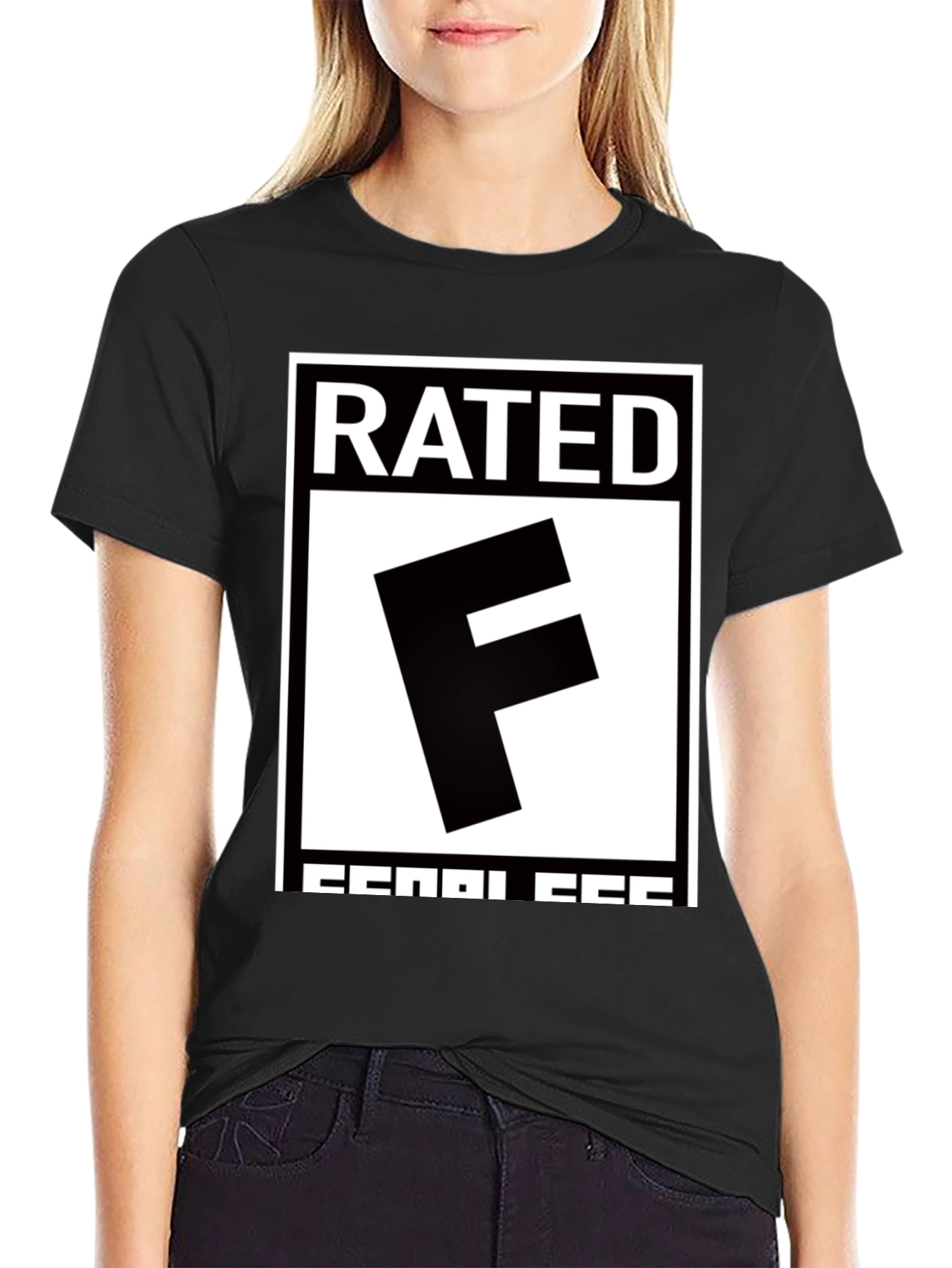 Rated F Funny Graphic Novelty Mens Black T-Shirt