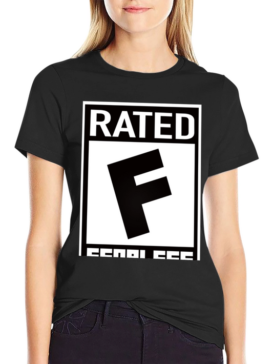 Rated F Funny Graphic Novelty Mens Black T-Shirt