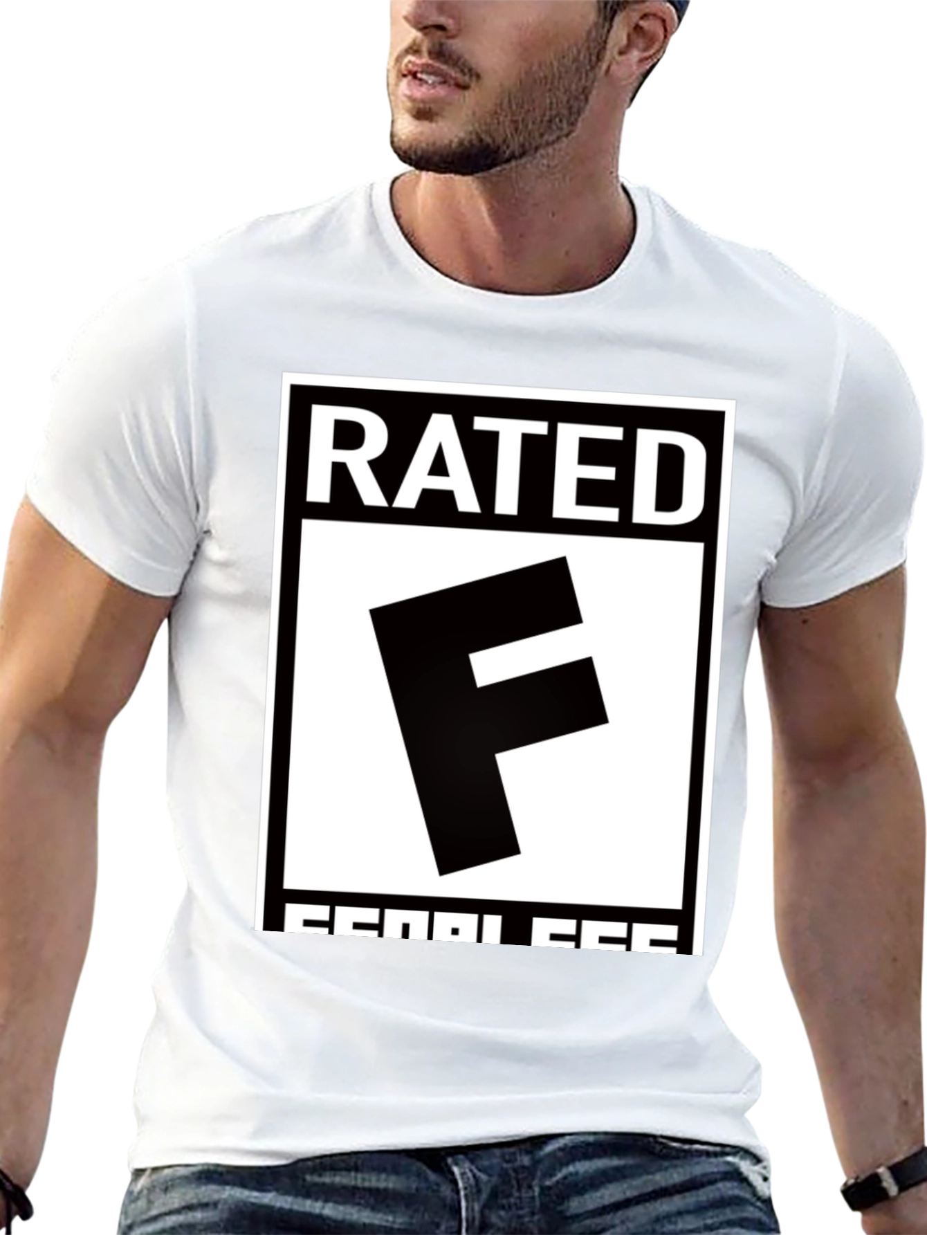 Rated F Funny Graphic Novelty Mens Black T-Shirt