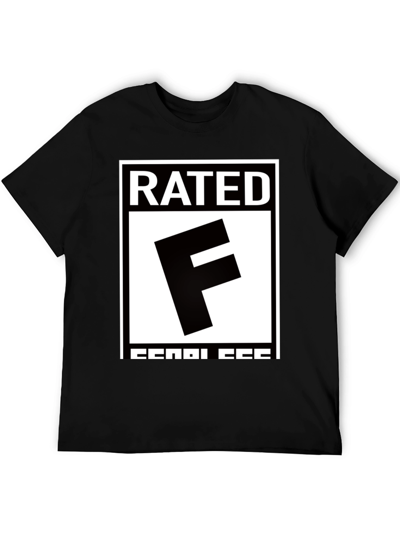 Rated F Funny Graphic Novelty Mens Black T-Shirt