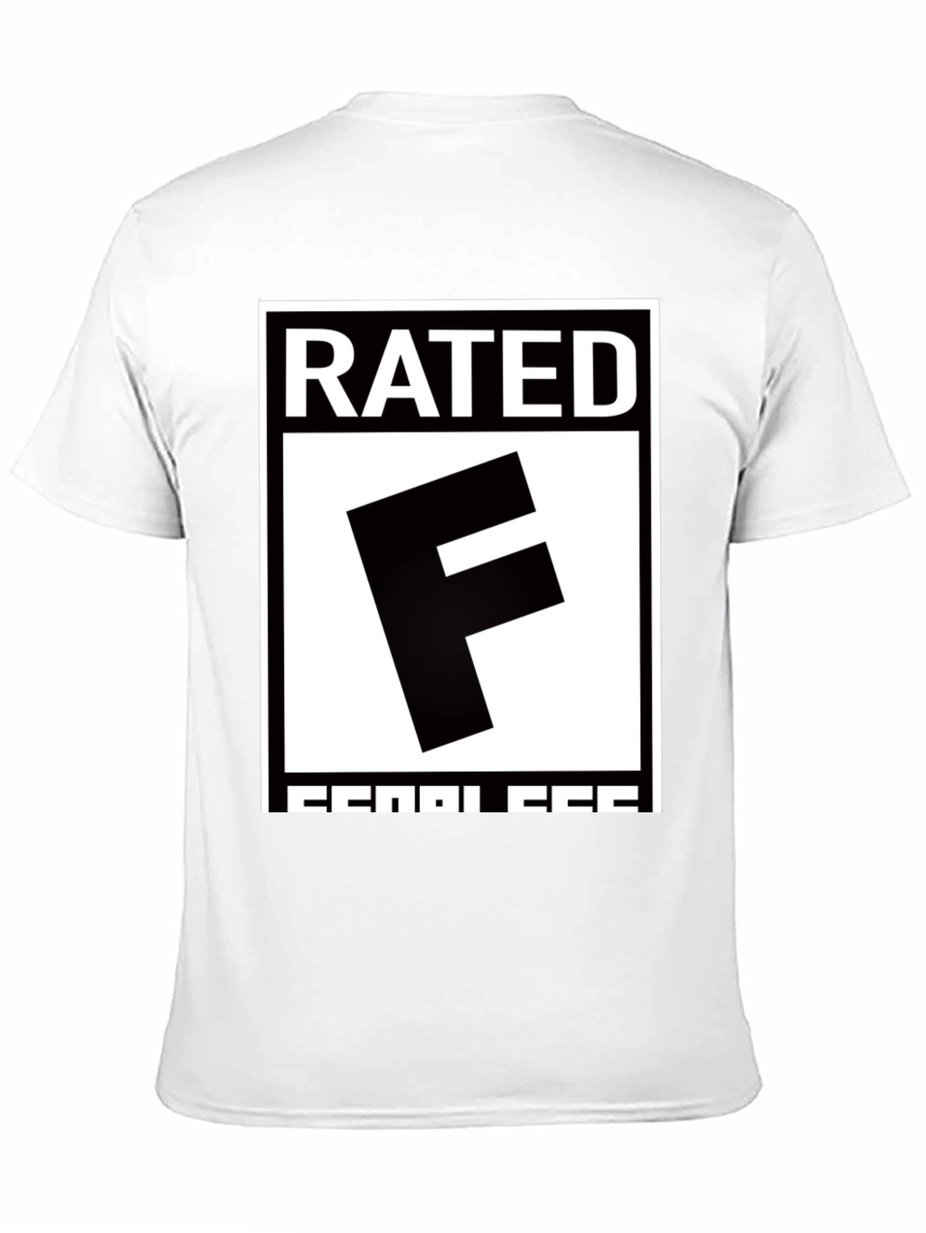 Rated F Funny Graphic Novelty Mens Black T-Shirt