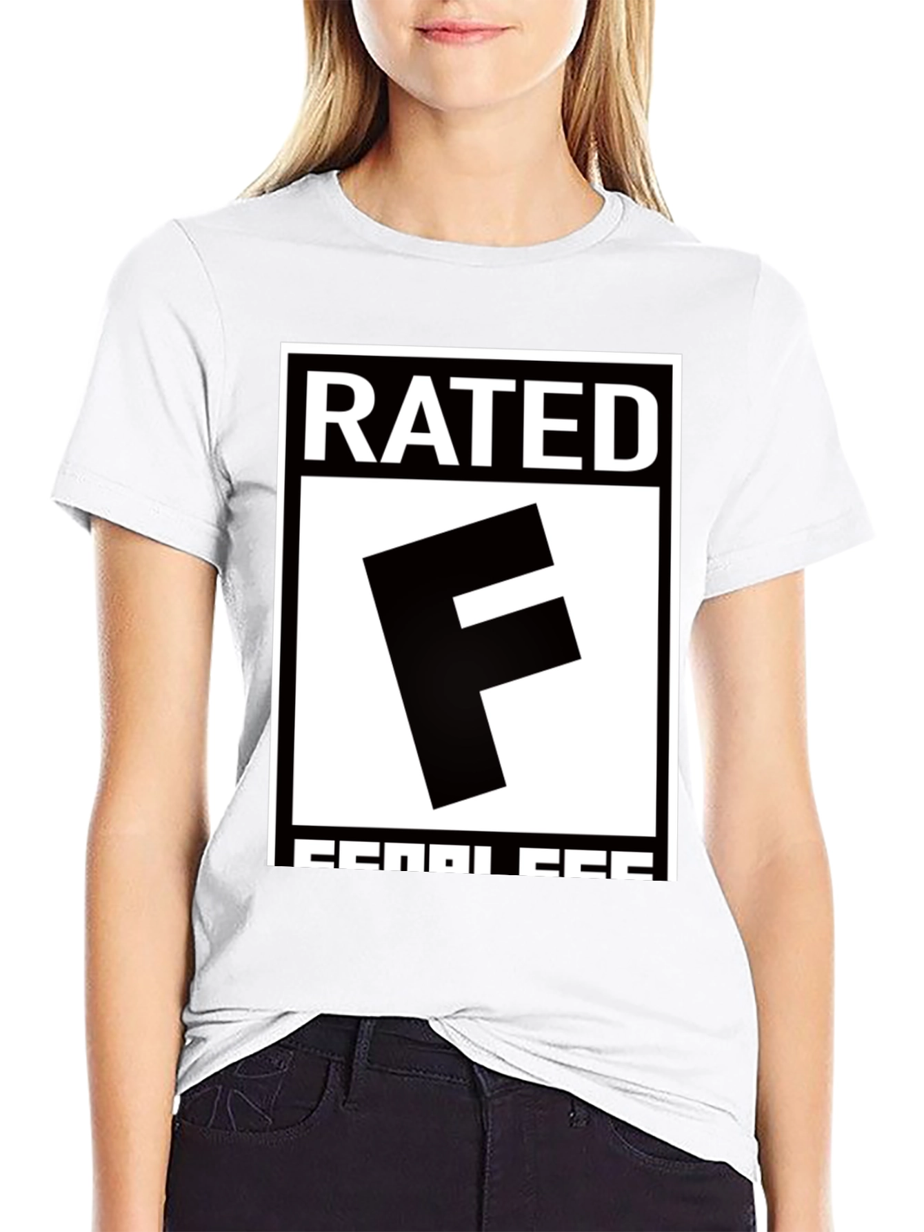 Rated F Funny Graphic Novelty Mens Black T-Shirt