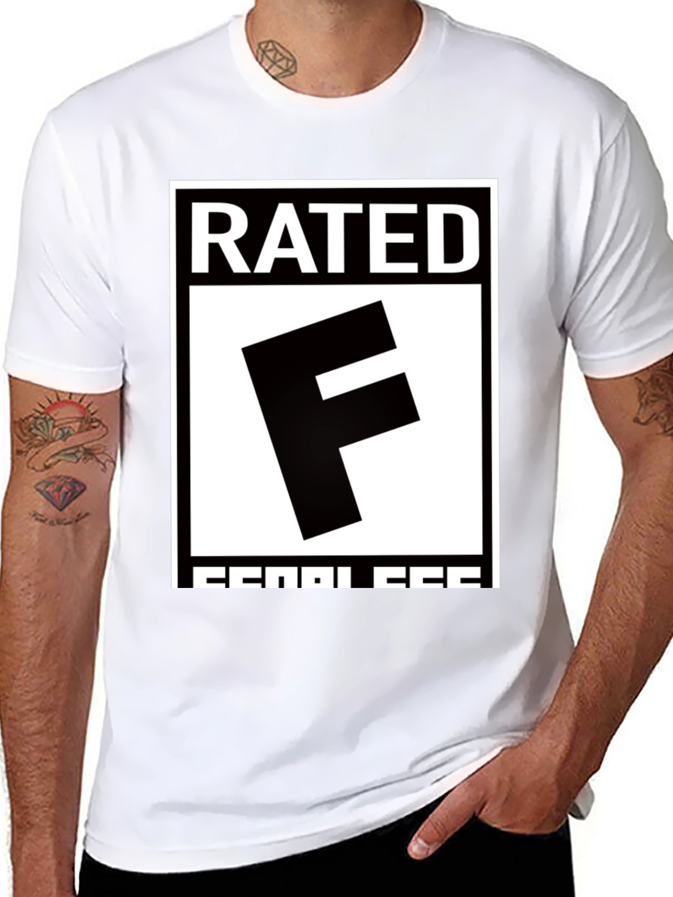 Rated F Funny Graphic Novelty Mens Black T-Shirt