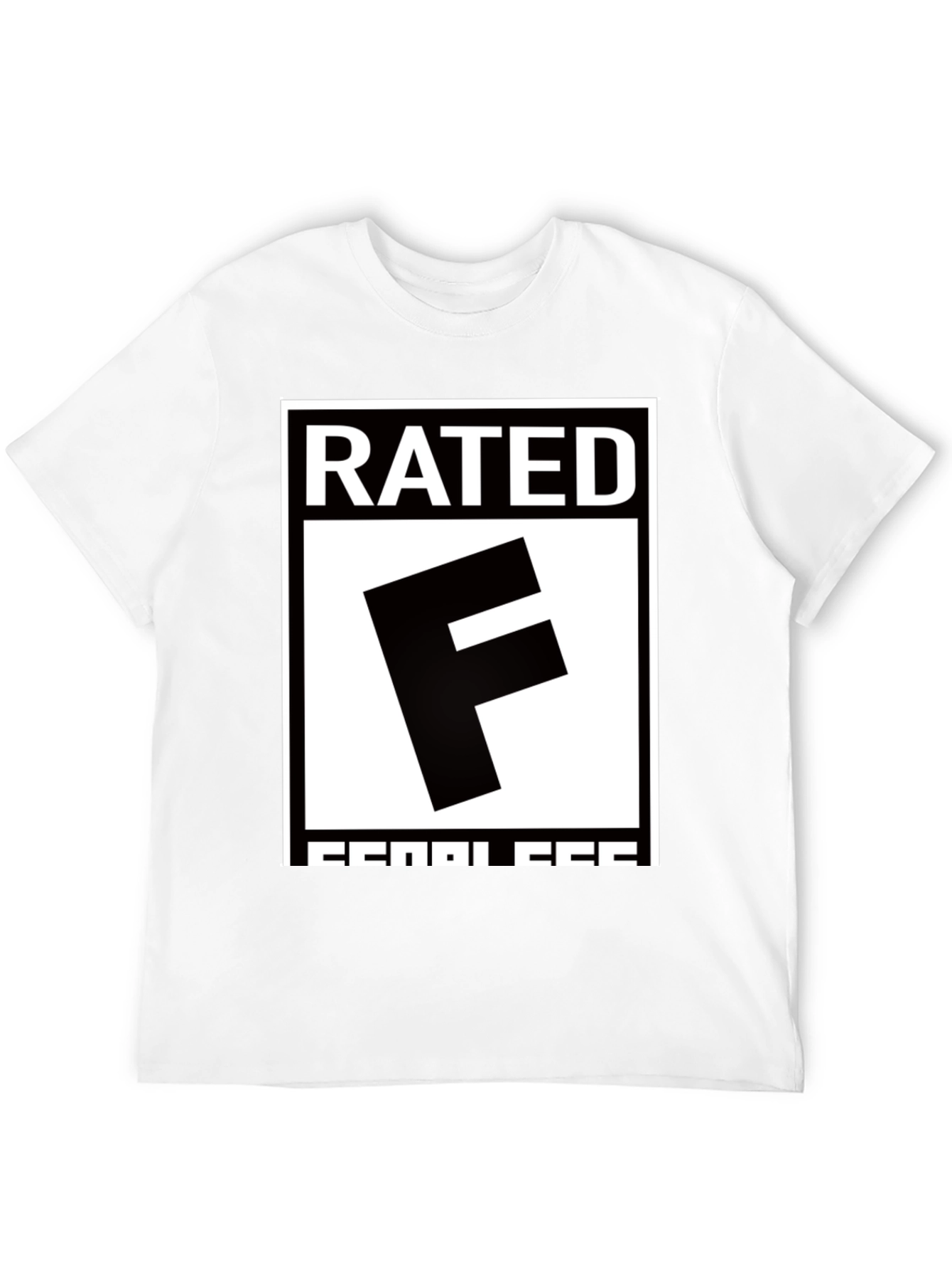 Rated F Funny Graphic Novelty Mens Black T-Shirt