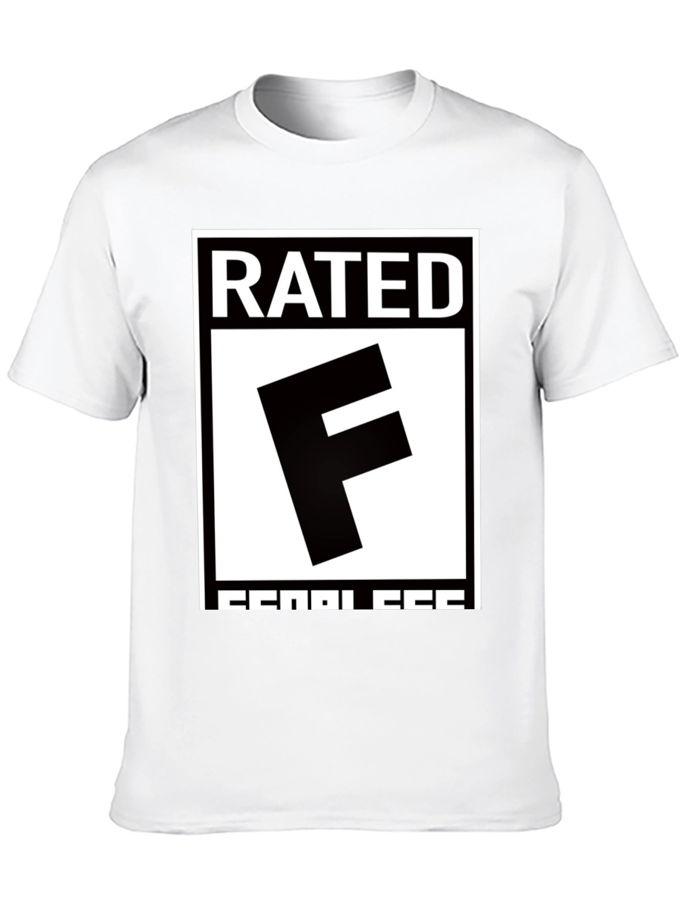 Rated F Funny Graphic Novelty Mens Black T-Shirt