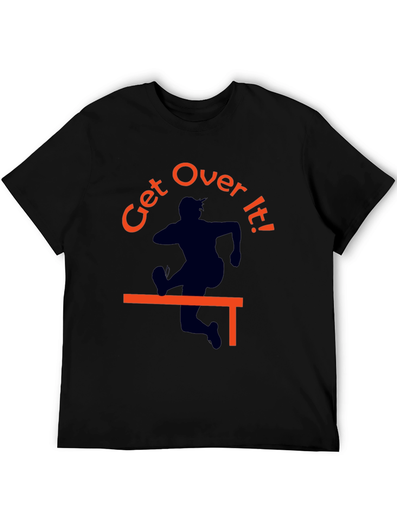 Get Over It! Graphic Tee - Black Cotton T-Shirt