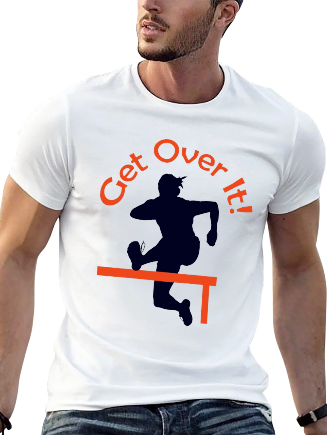 Get Over It! Graphic Tee - Black Cotton T-Shirt