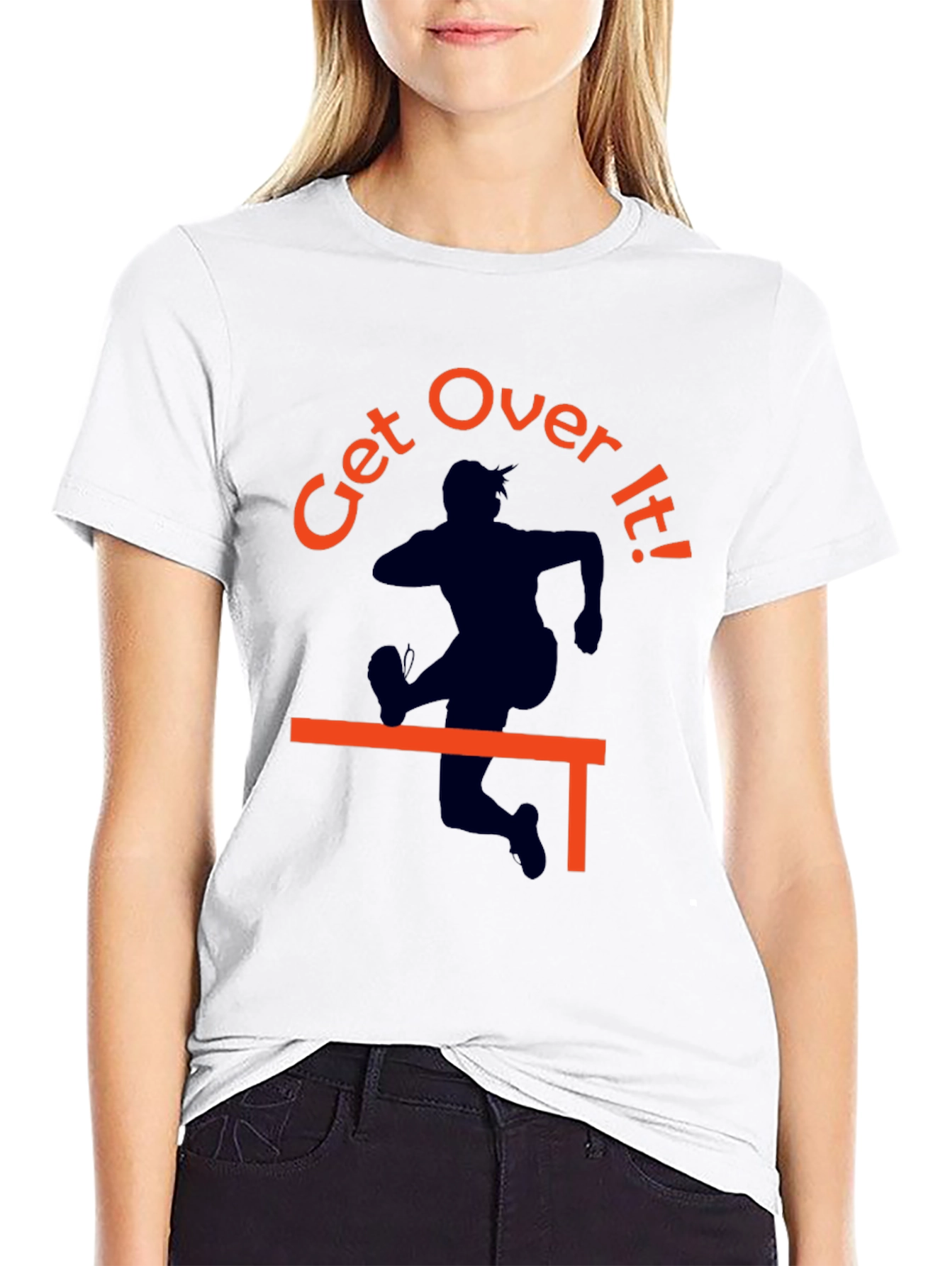 Get Over It! Graphic Tee - Black Cotton T-Shirt