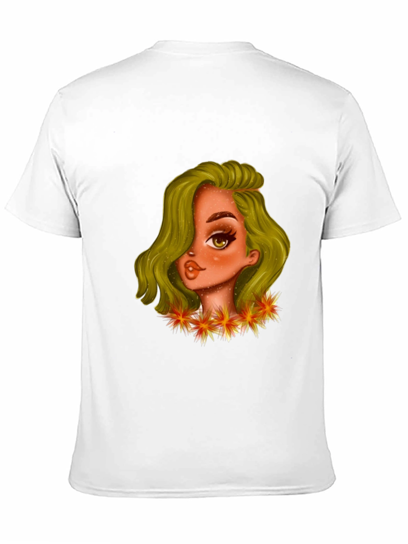 Black T-Shirt with Cartoon Girl Graphic
