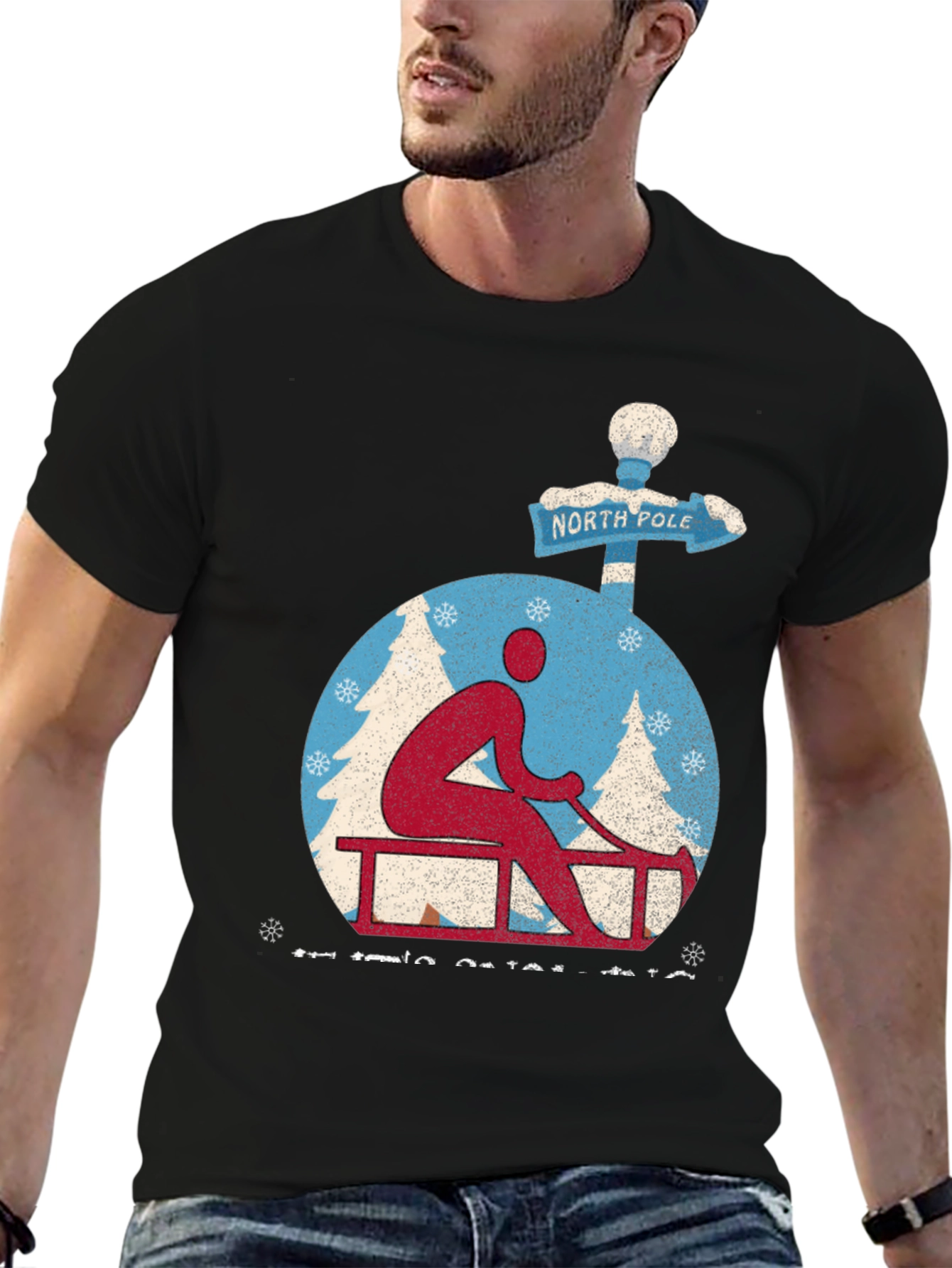 North Pole Sledding Holiday T-Shirt