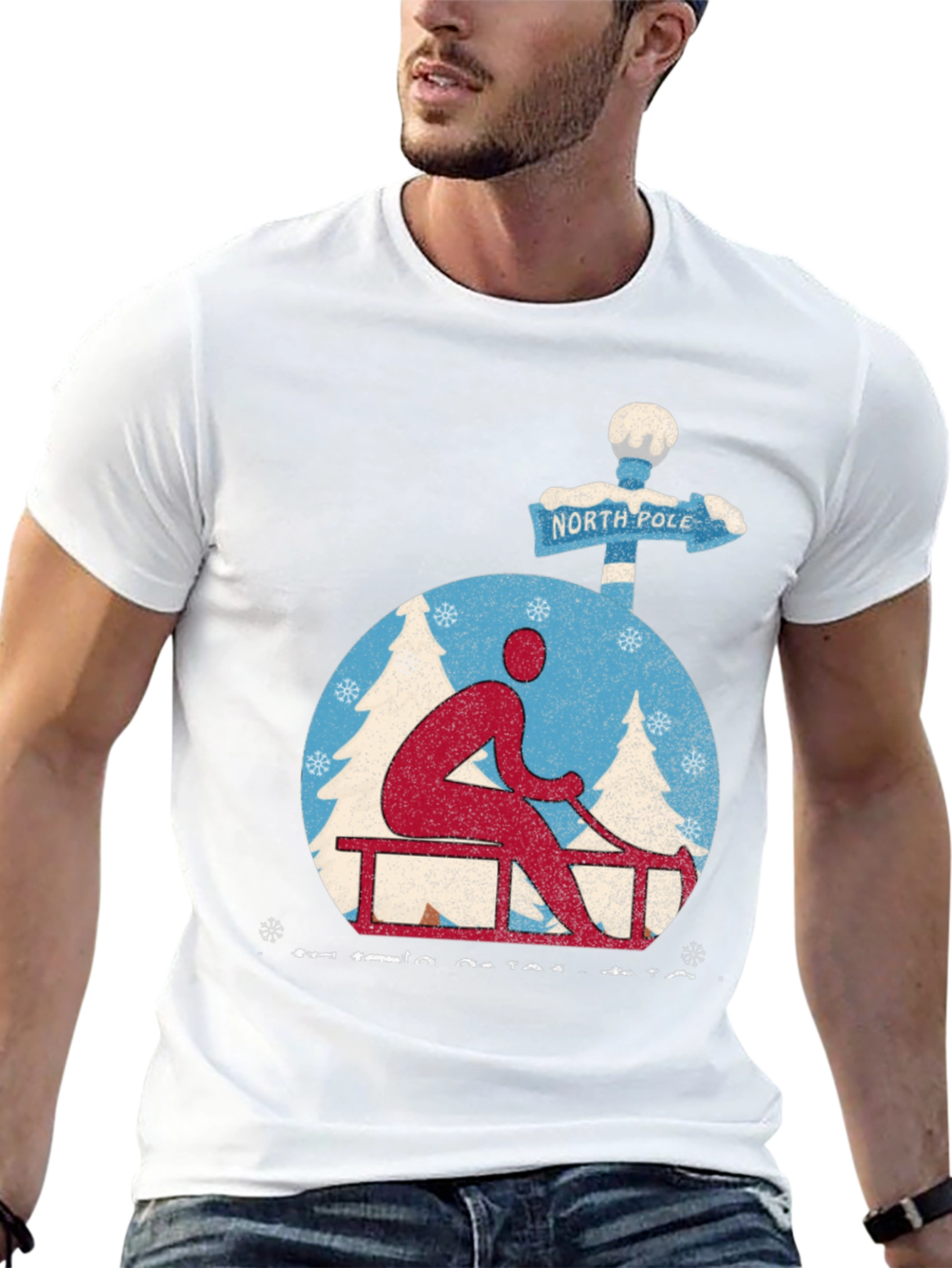 North Pole Sledding Holiday T-Shirt