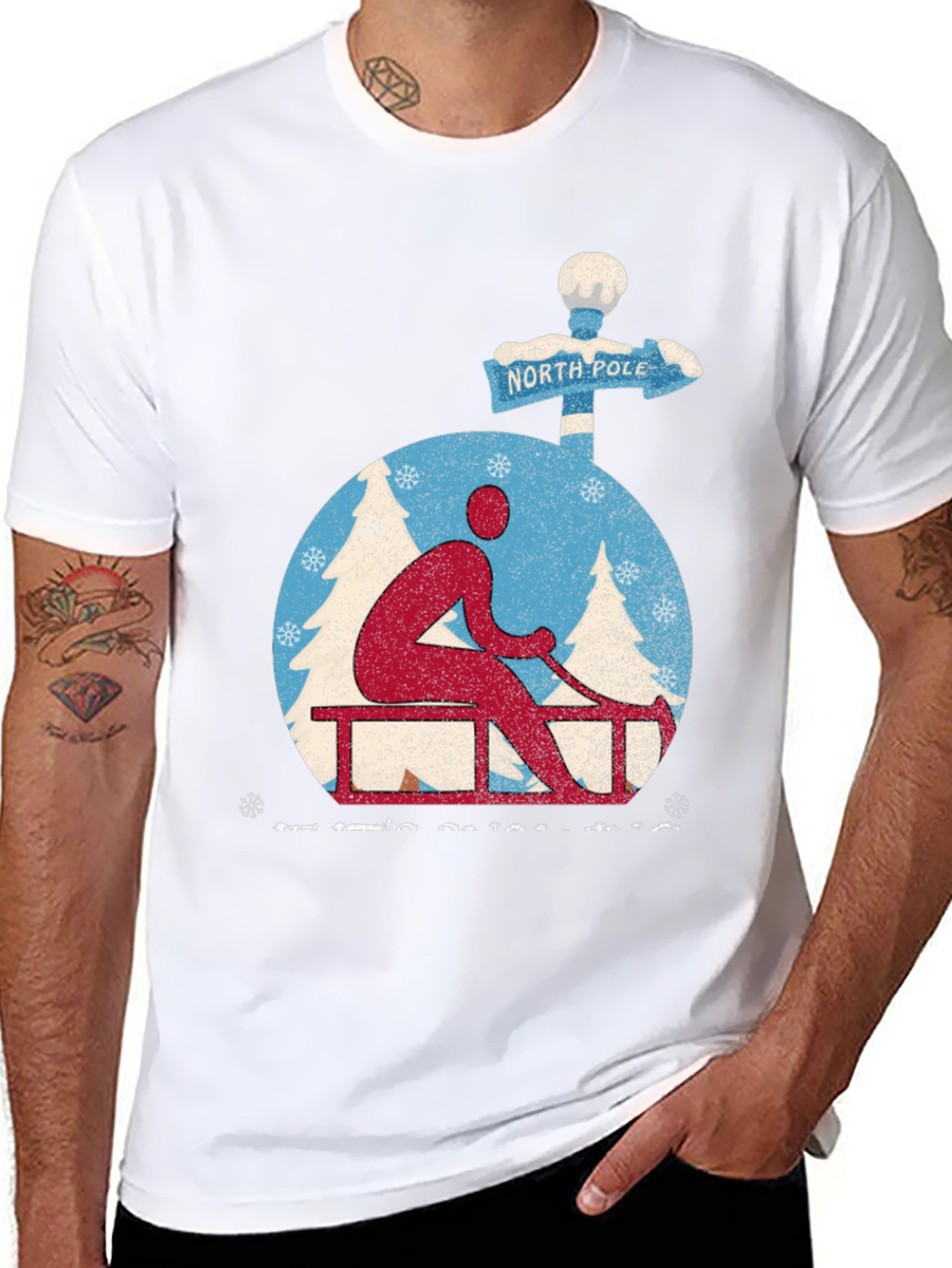 North Pole Sledding Holiday T-Shirt
