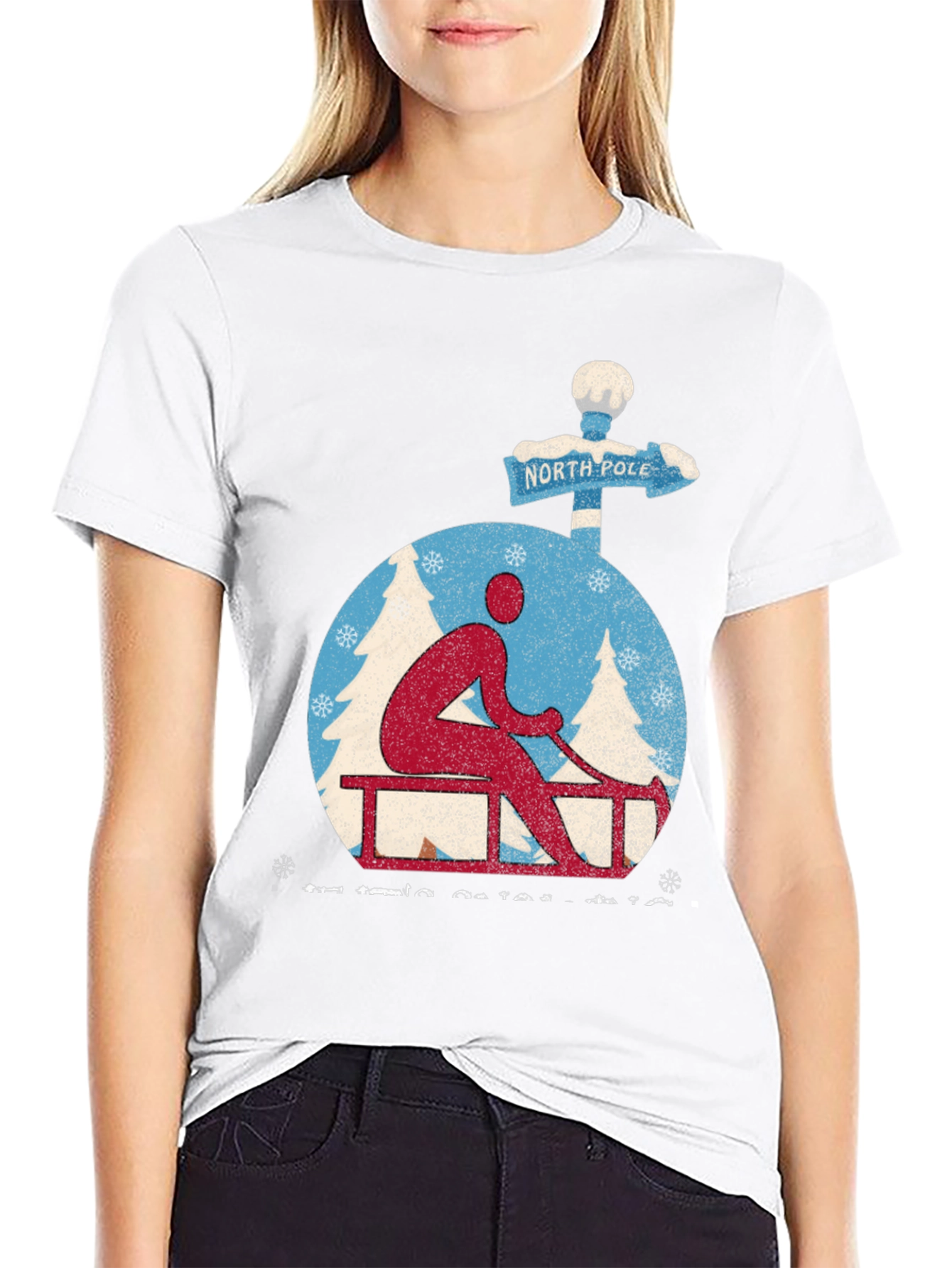 North Pole Sledding Holiday T-Shirt