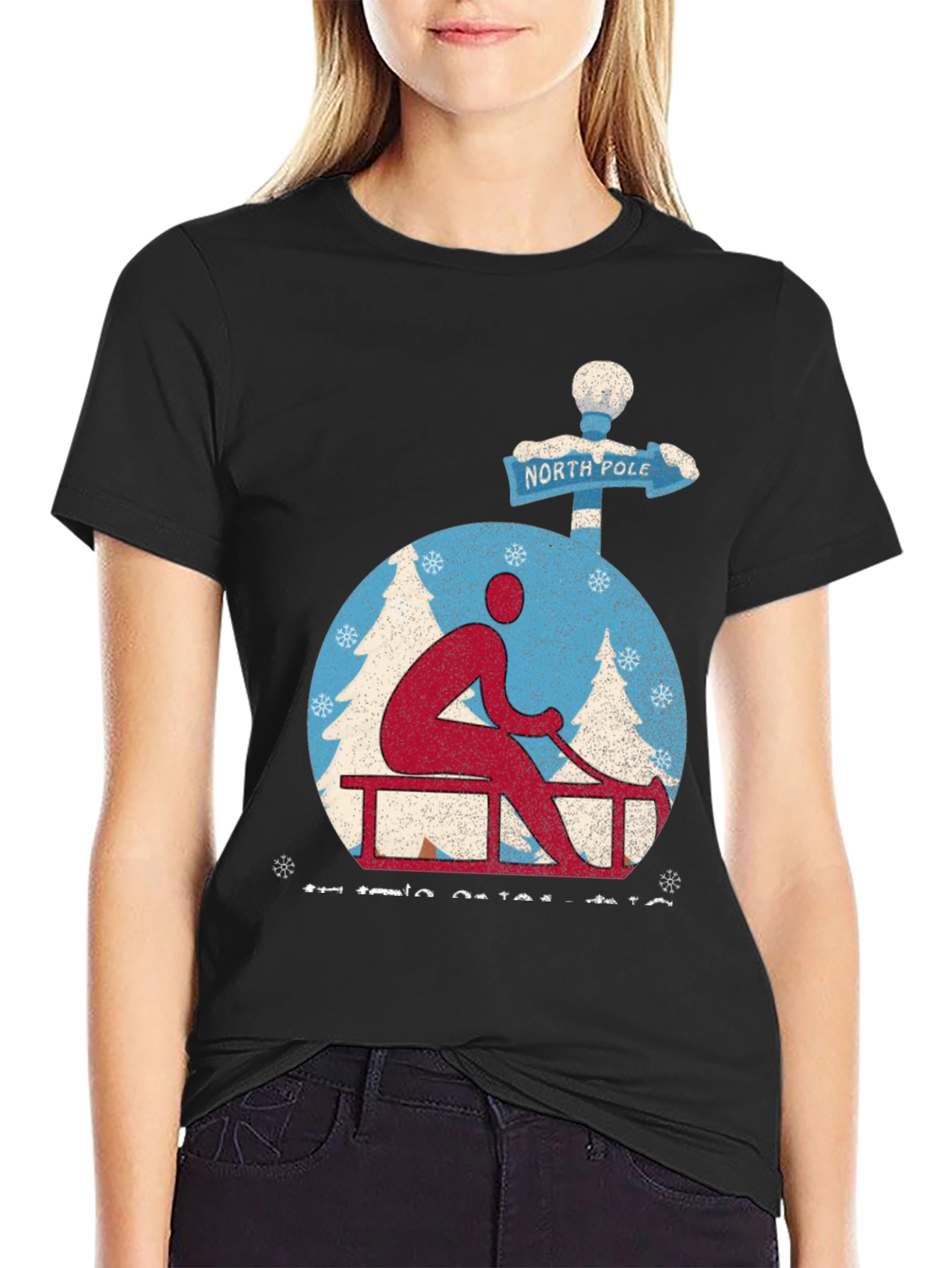 North Pole Sledding Holiday T-Shirt