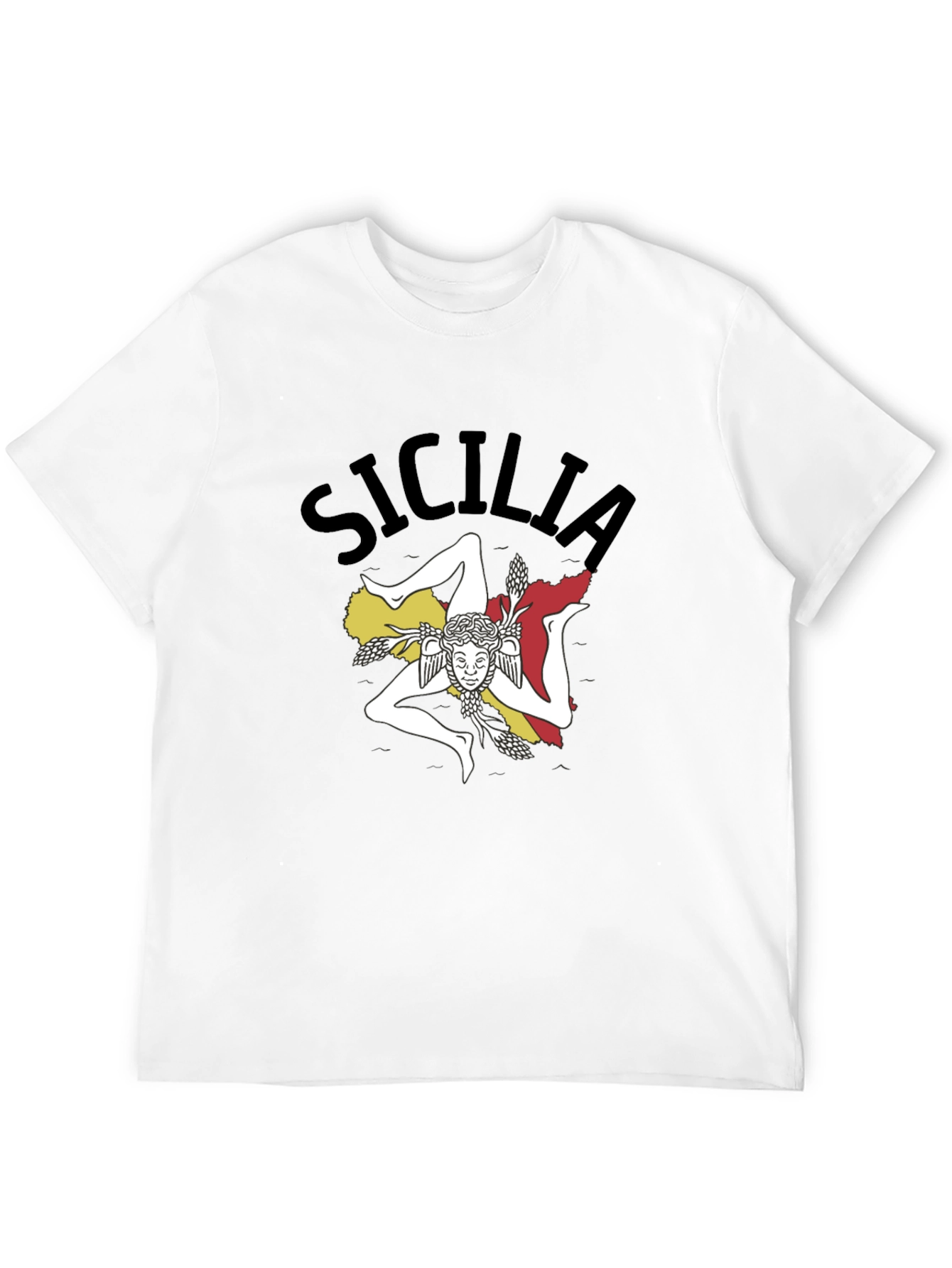 Sicilia T-Shirt Black Cotton Tee