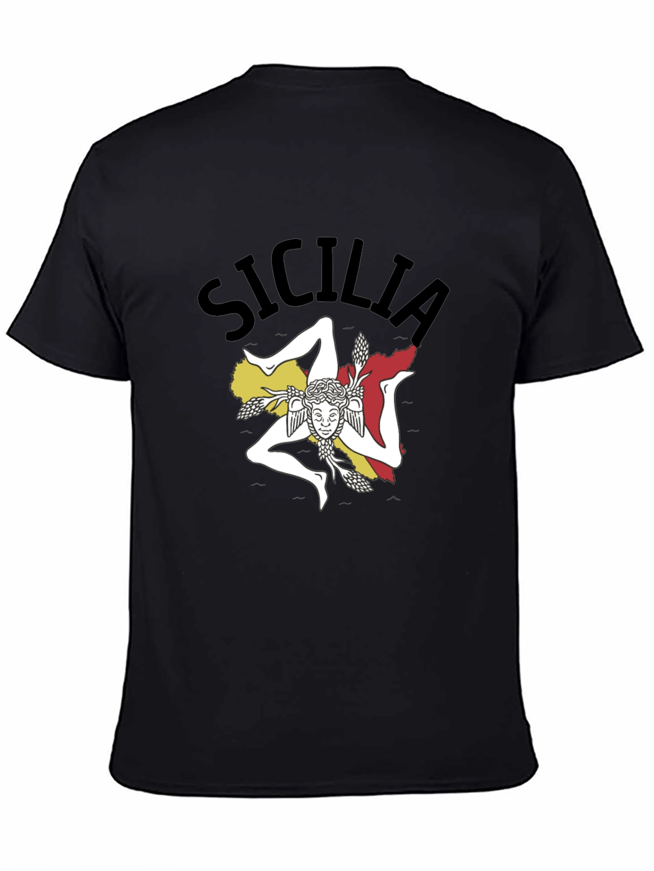 Sicilia T-Shirt Black Cotton Tee