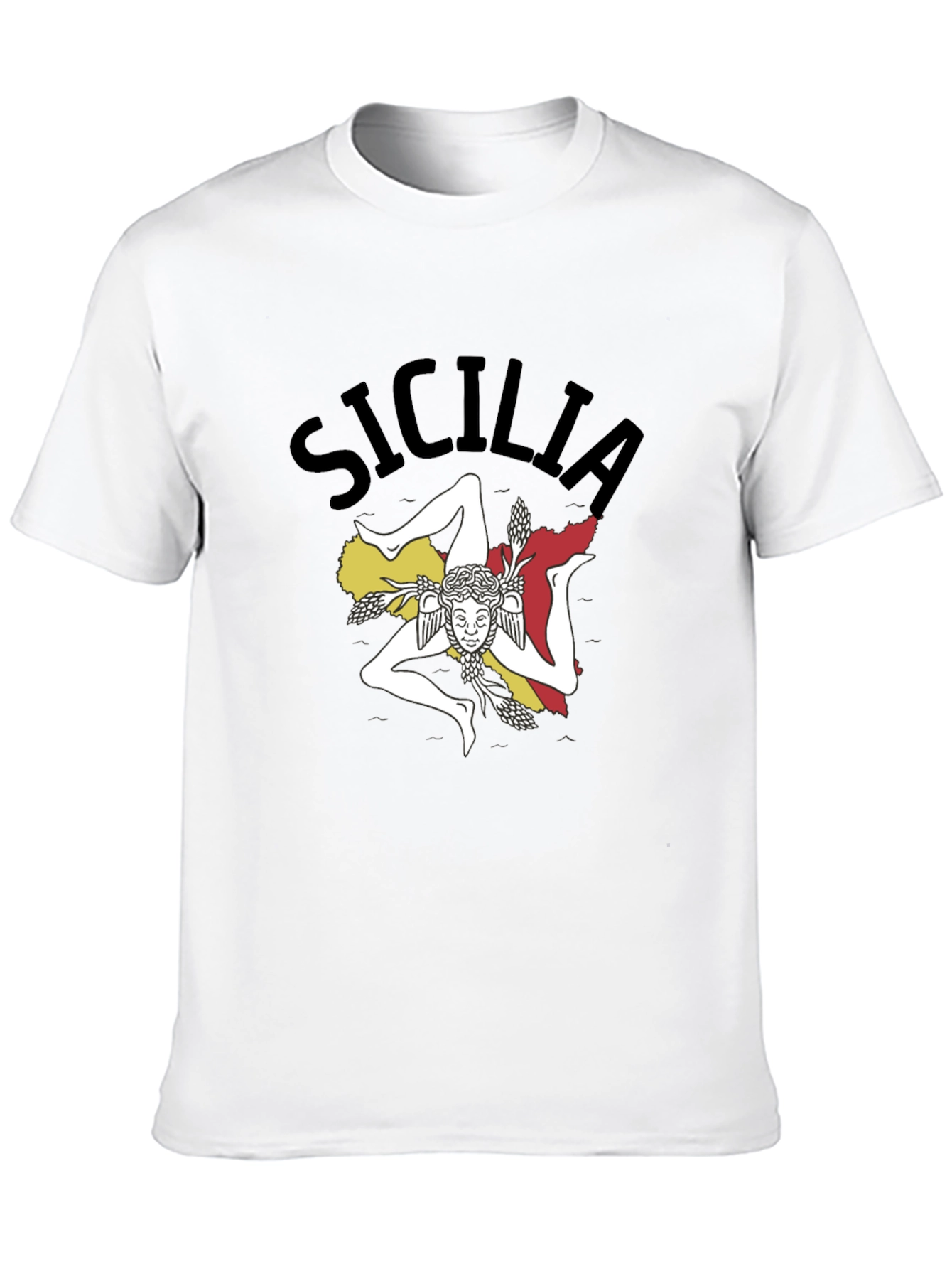 Sicilia T-Shirt Black Cotton Tee