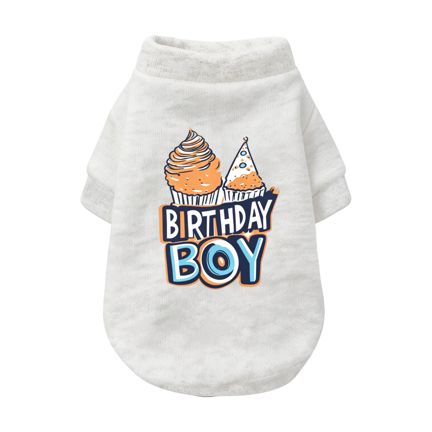 Birthday Boy Color Cupcake Grey Party Dog Outfit