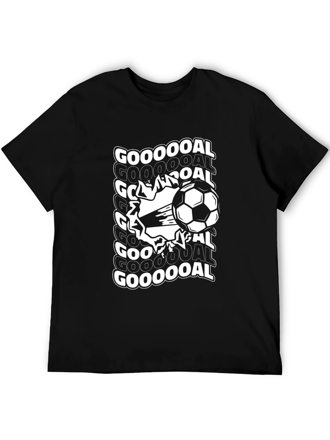 Goooooal Soccer T-Shirt - Black Graphic Tee