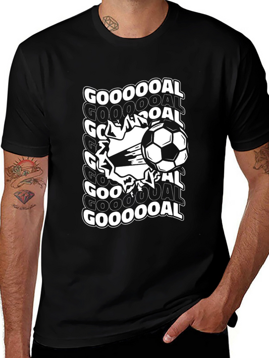 Goooooal Soccer T-Shirt - Black Graphic Tee