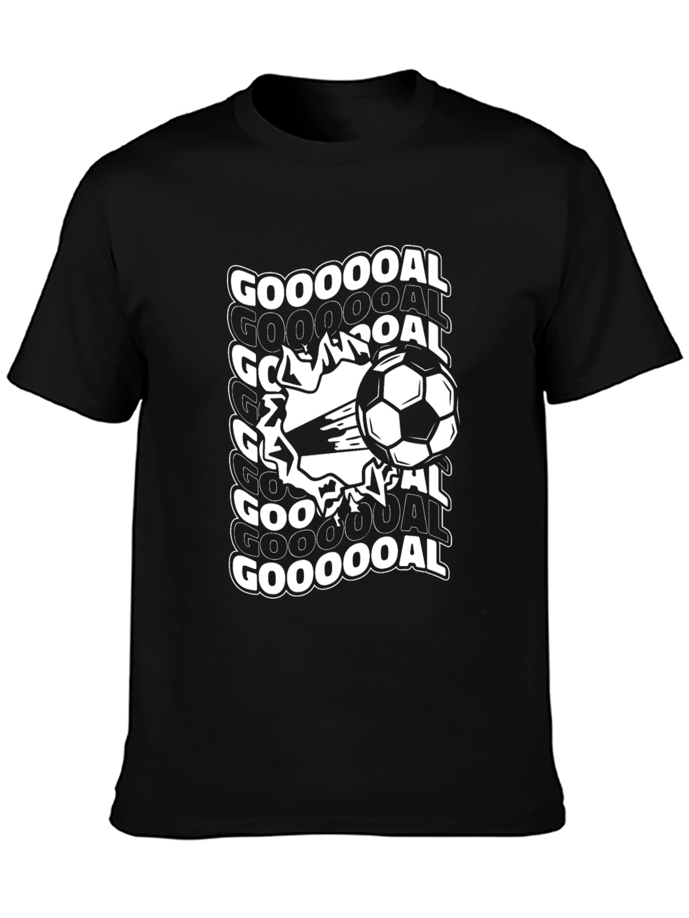 Goooooal Soccer T-Shirt - Black Graphic Tee