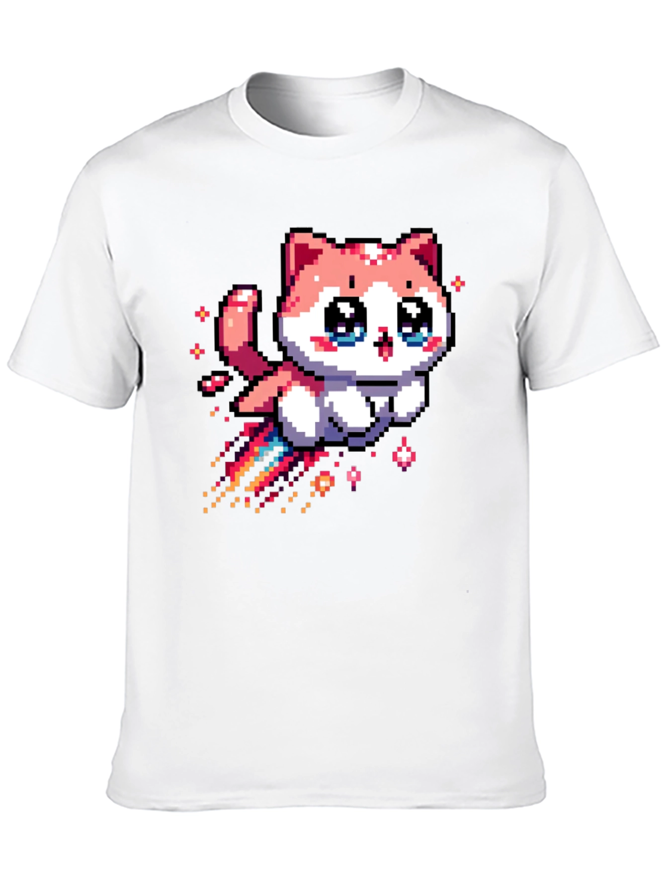 Pixel Cat T-Shirt - Cute Kawaii Style