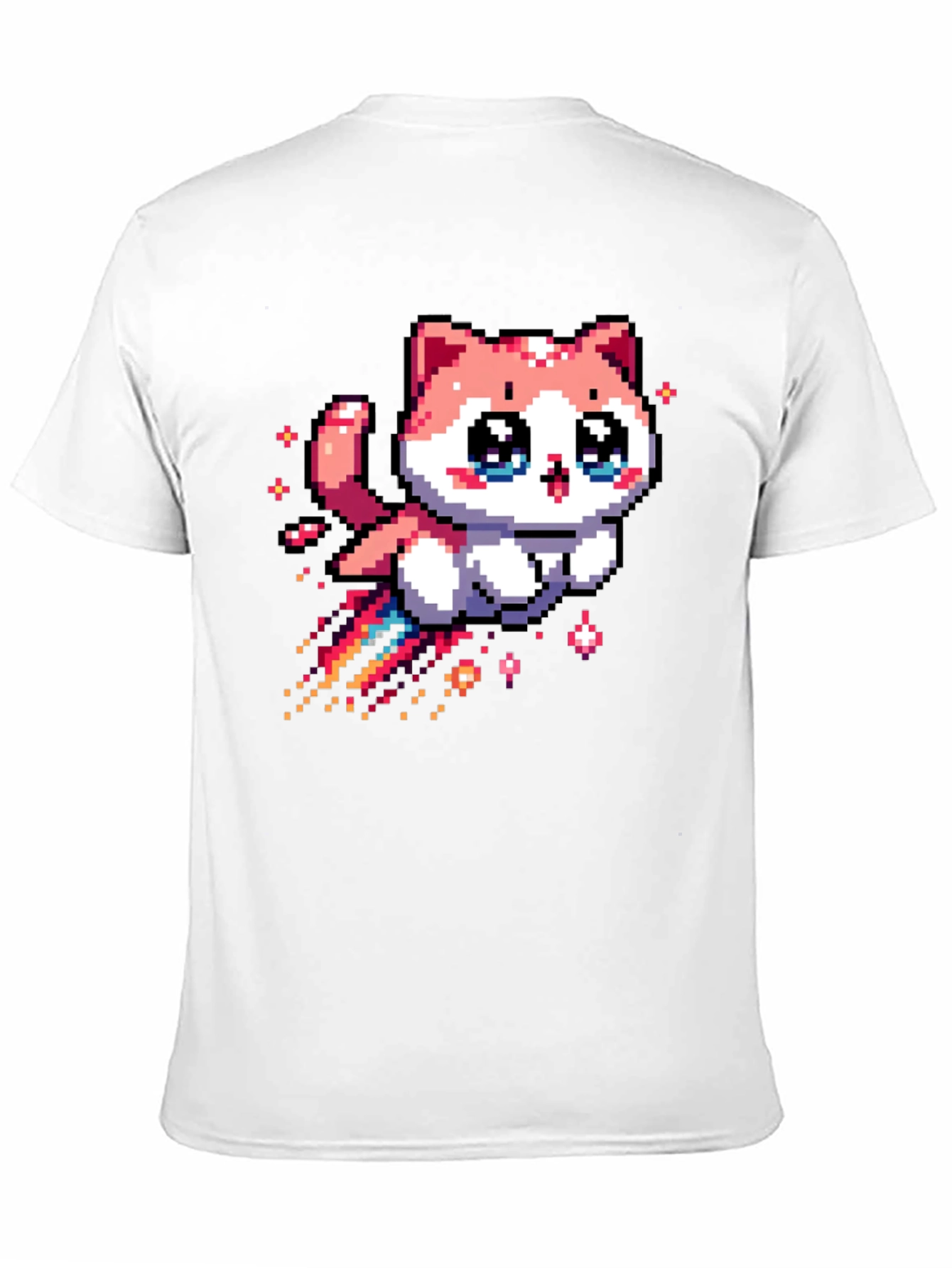 Pixel Cat T-Shirt - Cute Kawaii Style