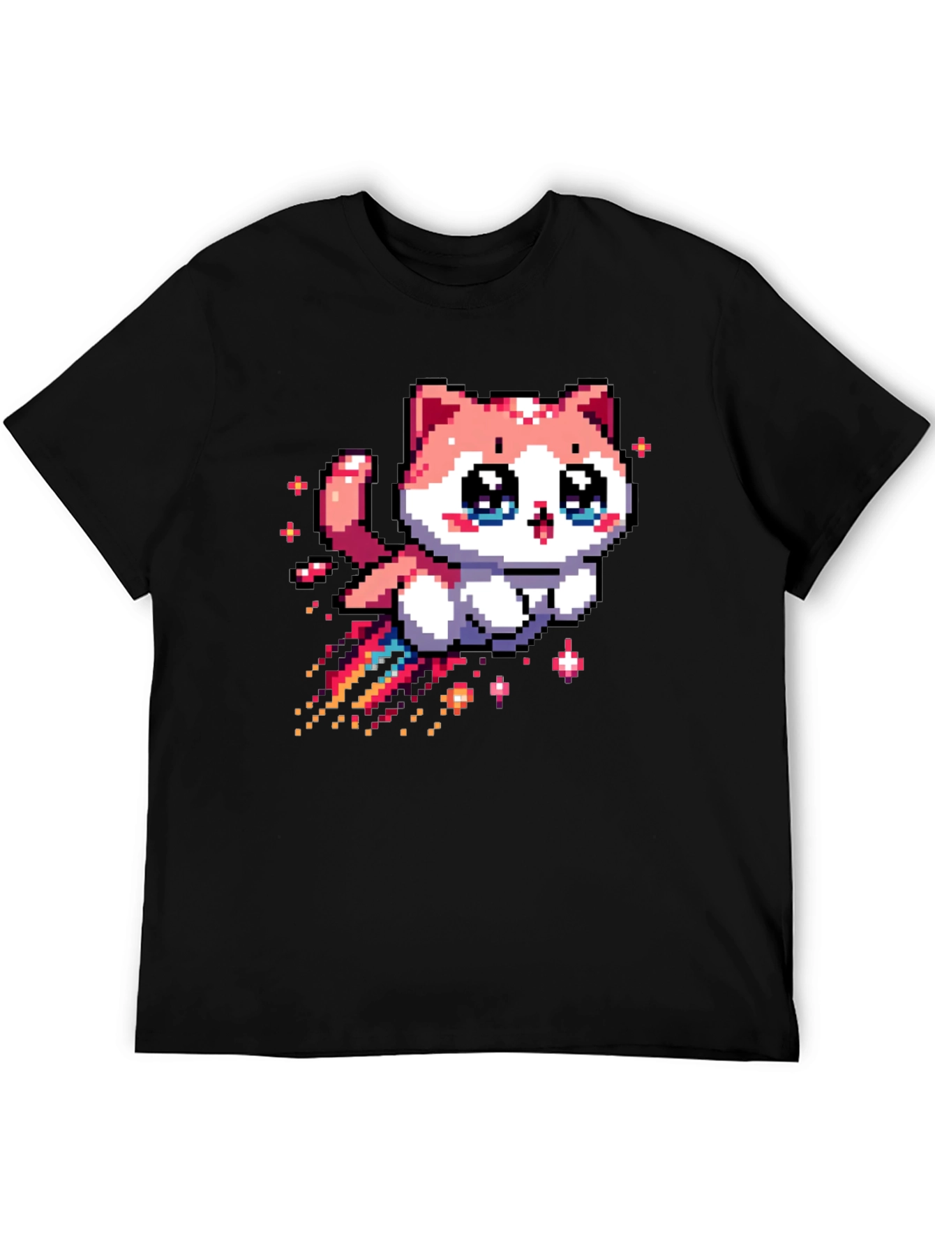 Pixel Cat T-Shirt - Cute Kawaii Style