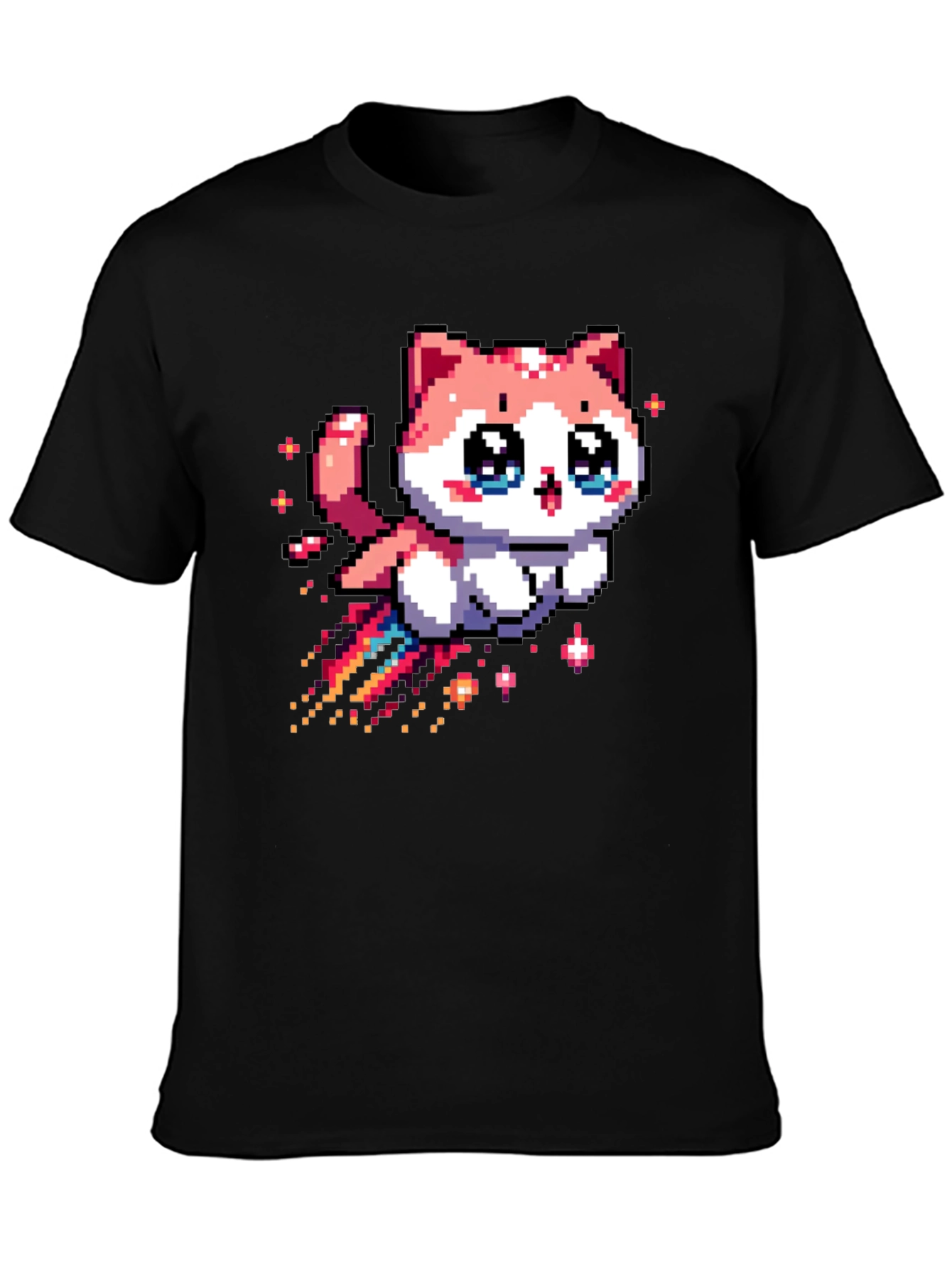 Pixel Cat T-Shirt - Cute Kawaii Style