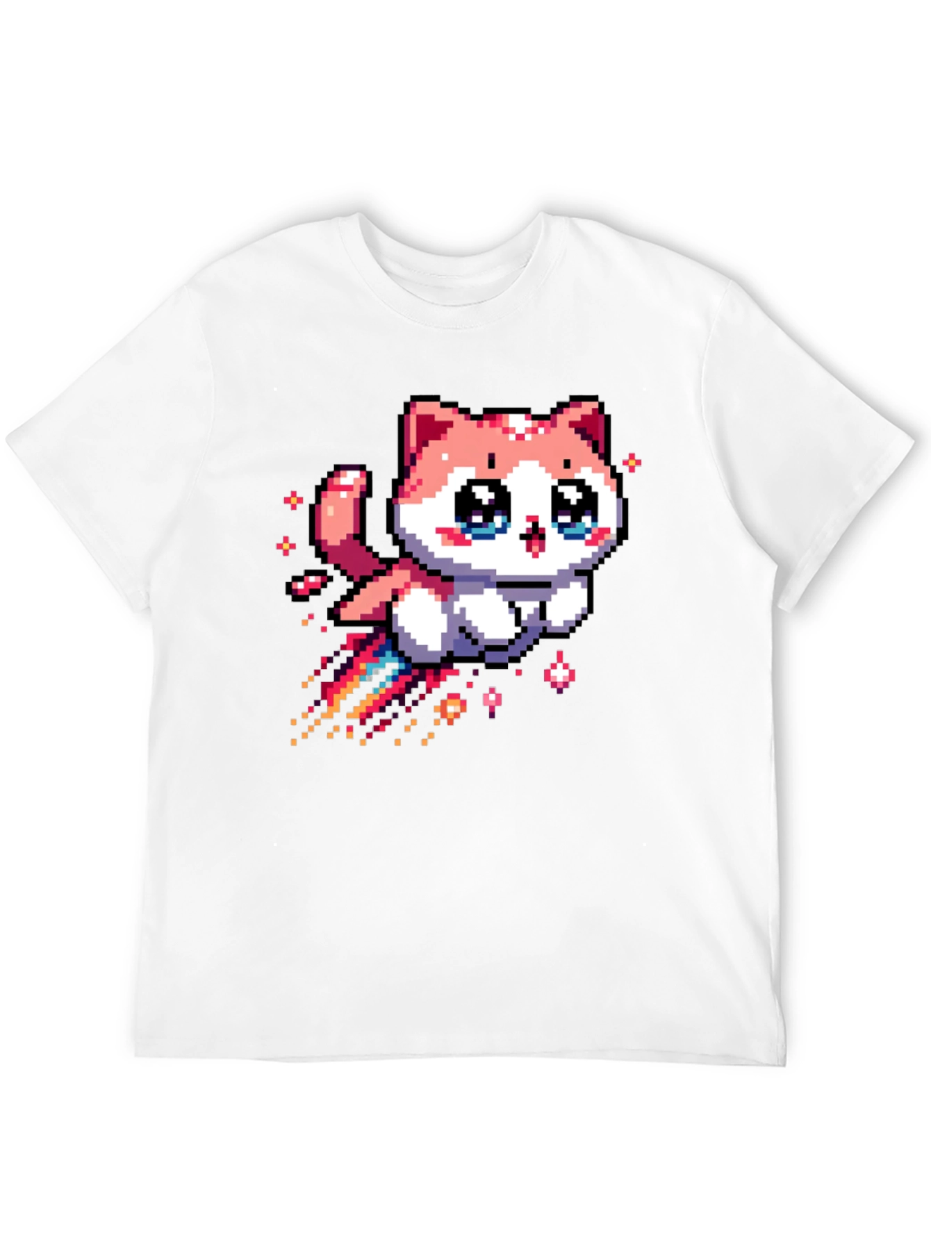 Pixel Cat T-Shirt - Cute Kawaii Style