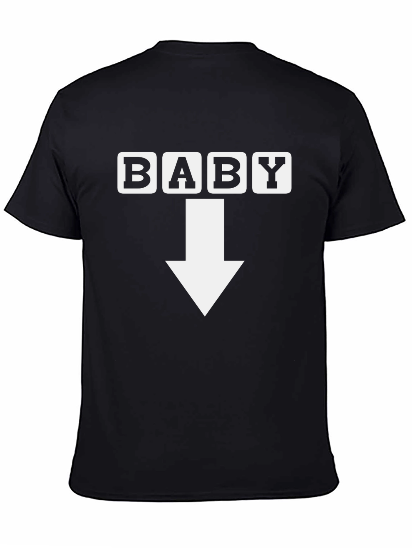 Baby Arrow Pointing Down Black T-Shirt