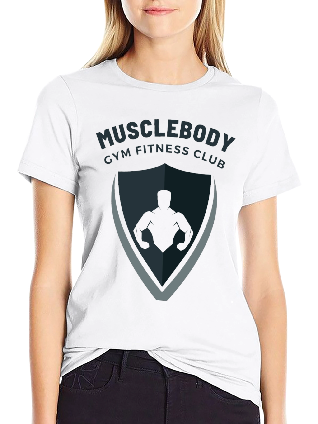 Musclebody Gym Fitness Club Black T-Shirt