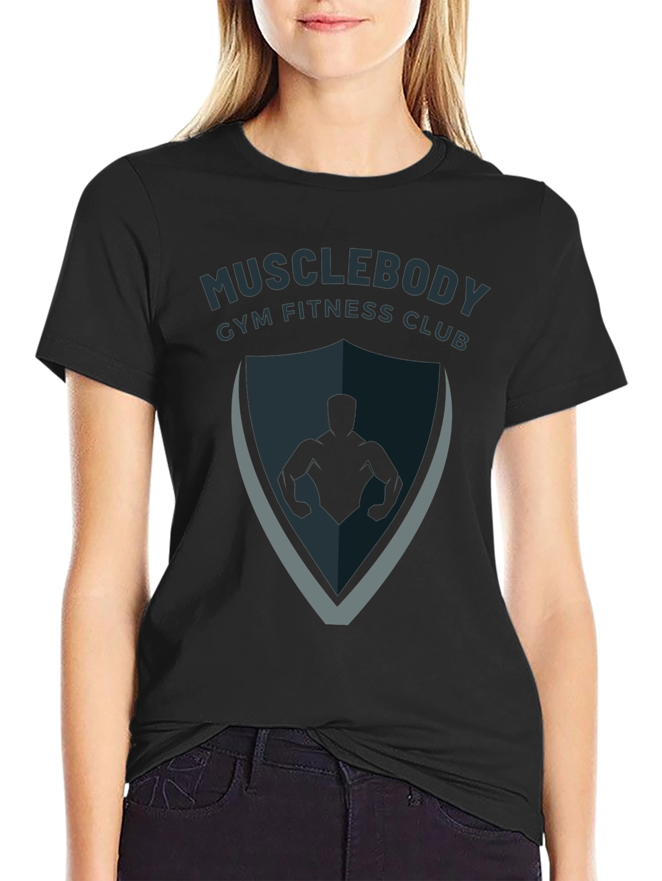 Musclebody Gym Fitness Club Black T-Shirt