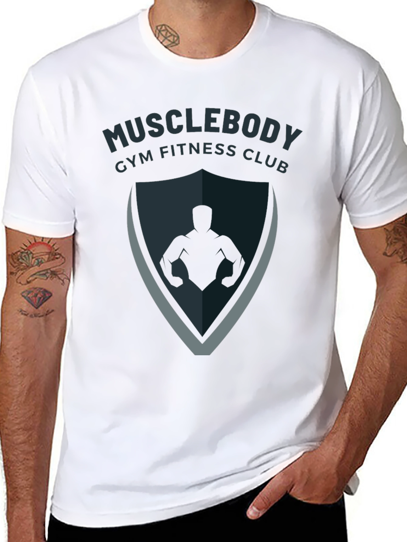 Musclebody Gym Fitness Club Black T-Shirt