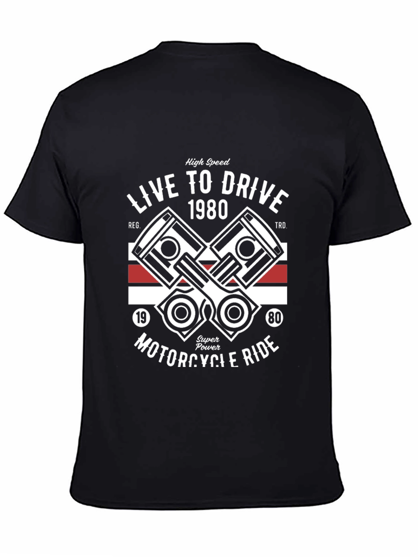 Live to Drive 1980 Motorcycle T-Shirt