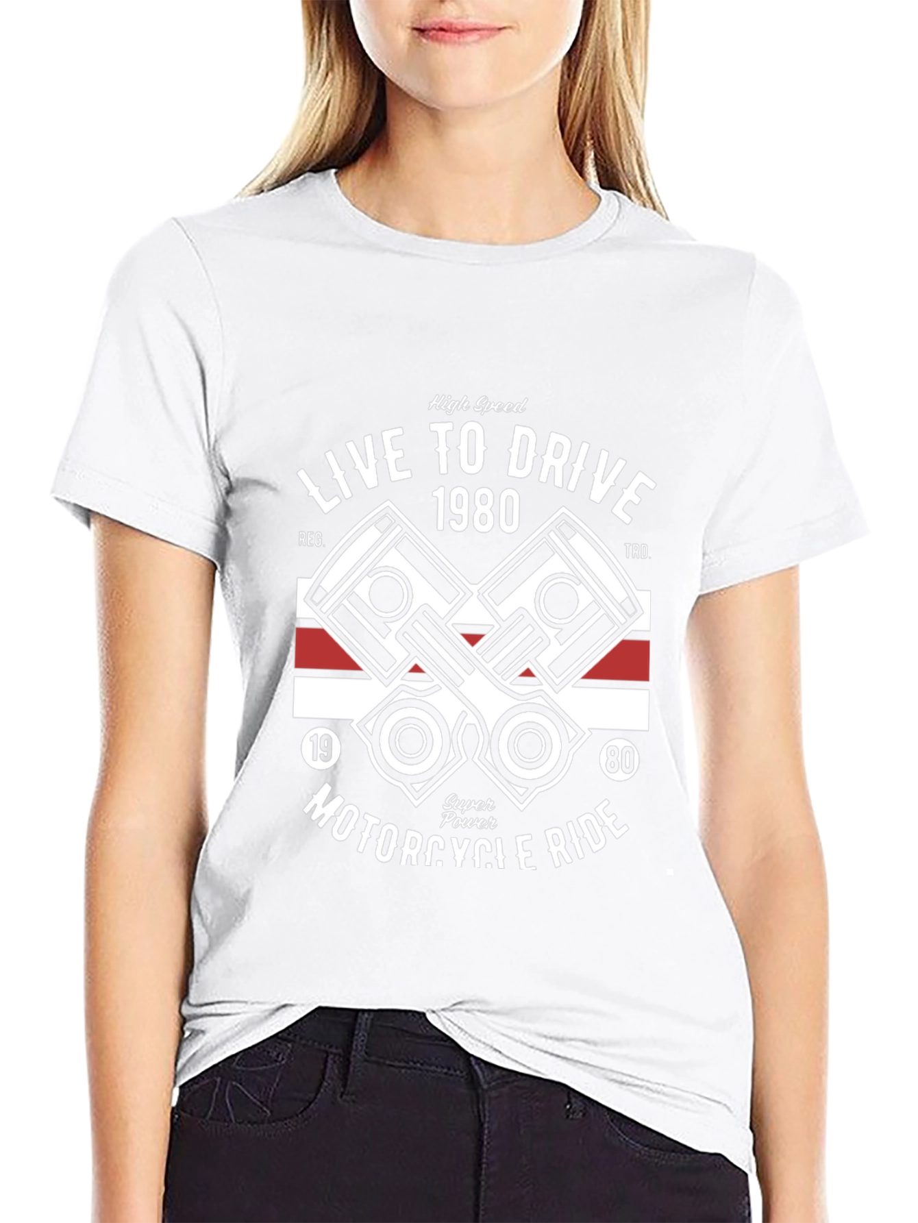 Live to Drive 1980 Motorcycle T-Shirt