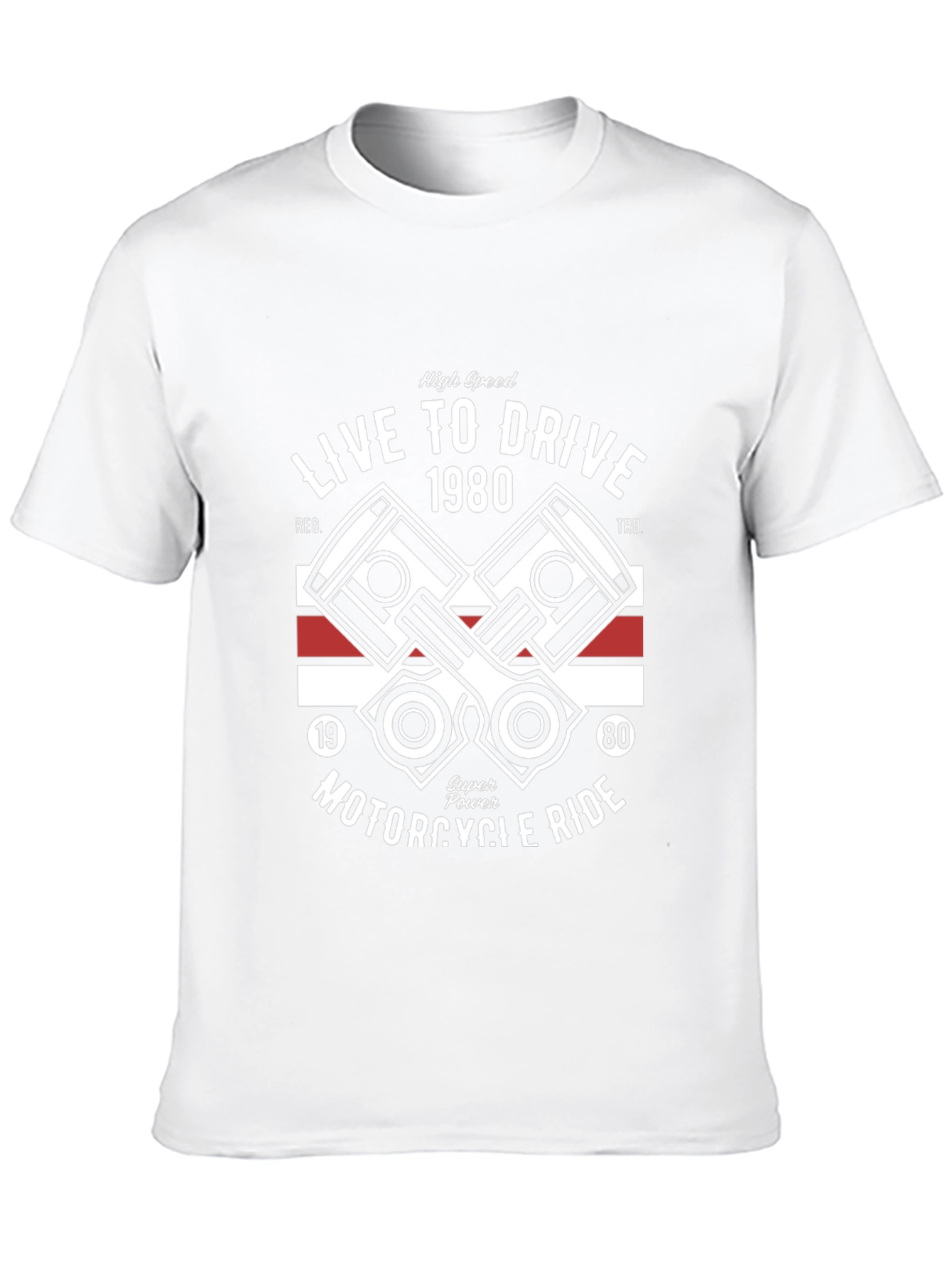 Live to Drive 1980 Motorcycle T-Shirt