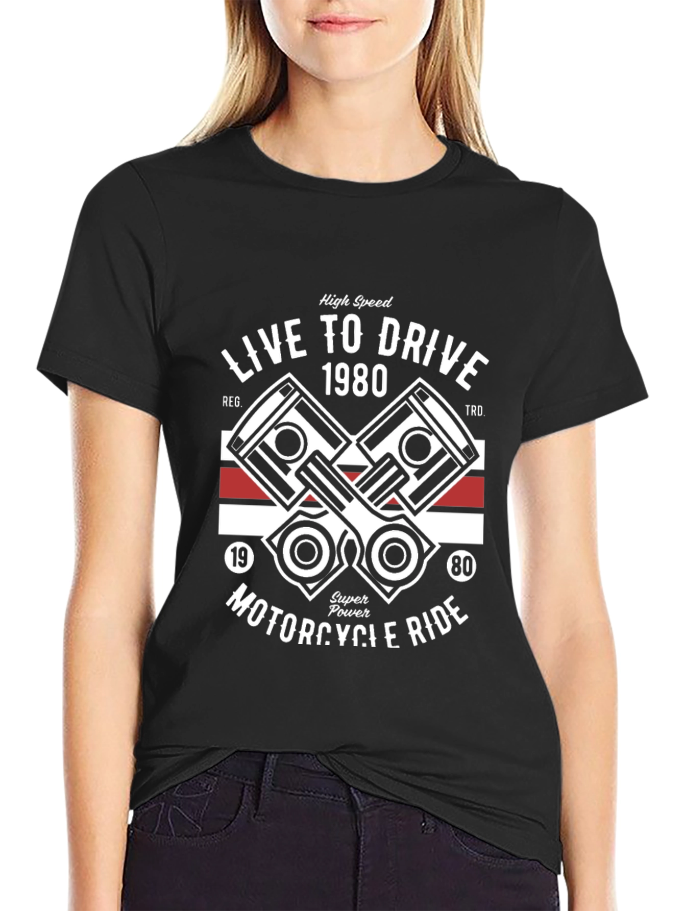 Live to Drive 1980 Motorcycle T-Shirt