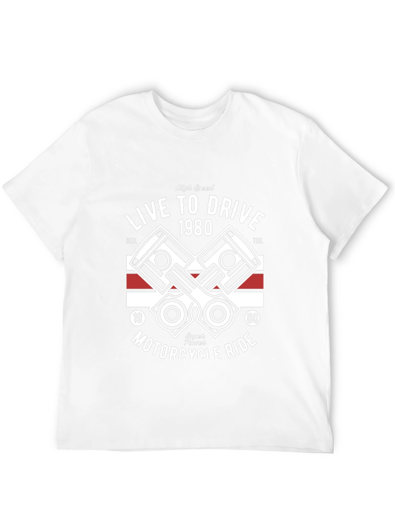 Live to Drive 1980 Motorcycle T-Shirt