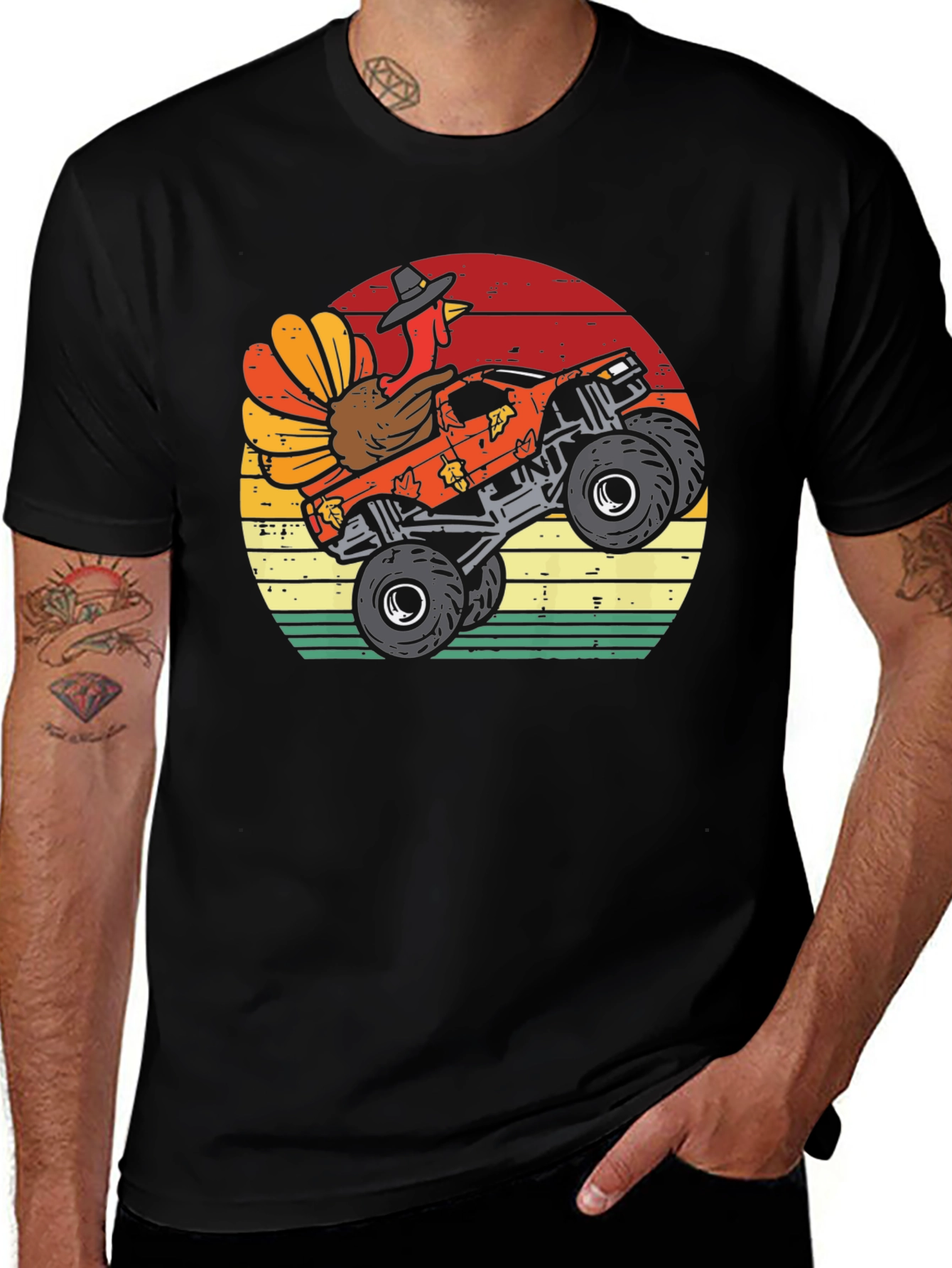 Turkey Monster Truck Thanksgiving T-Shirt