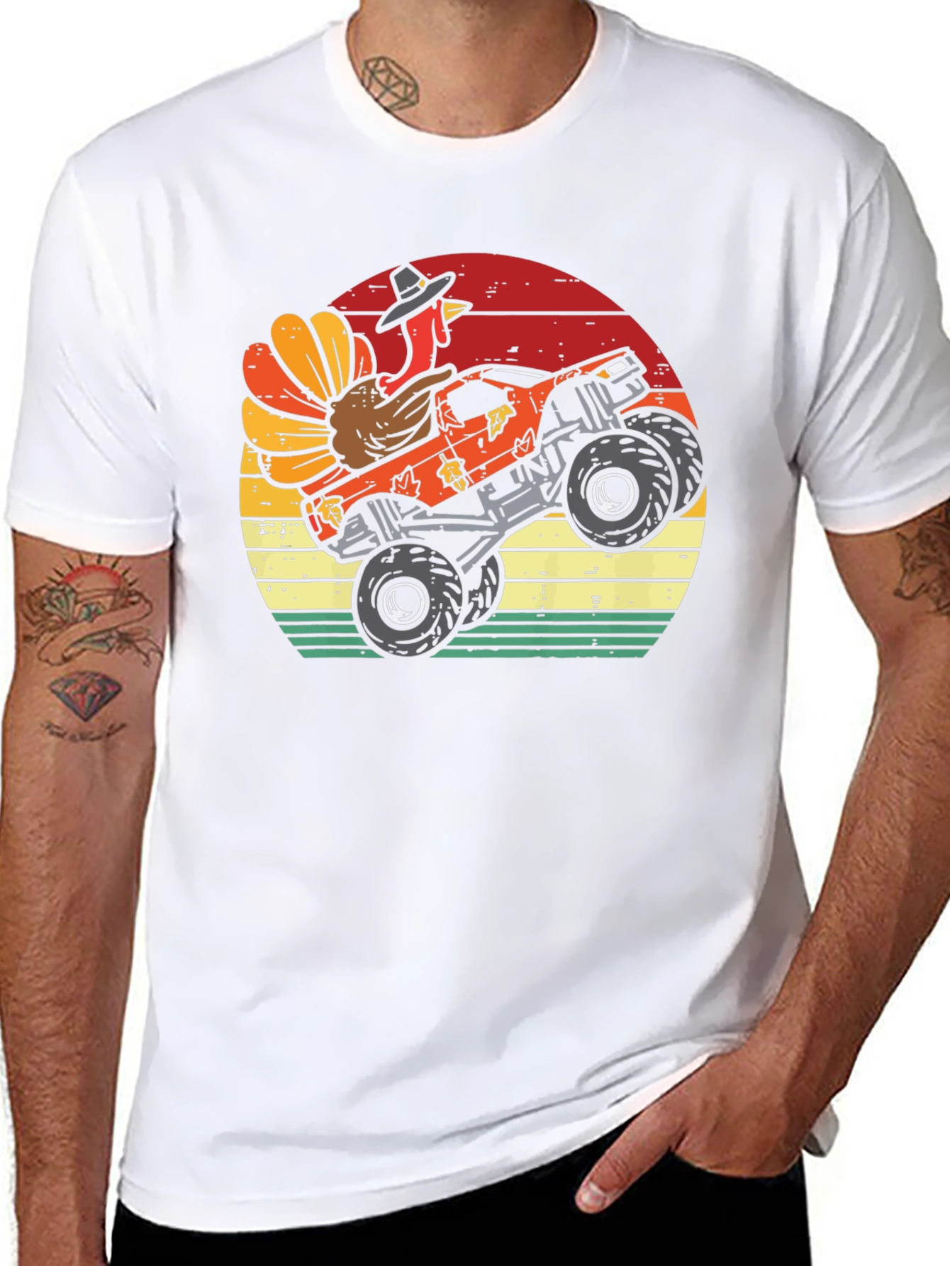 Turkey Monster Truck Thanksgiving T-Shirt