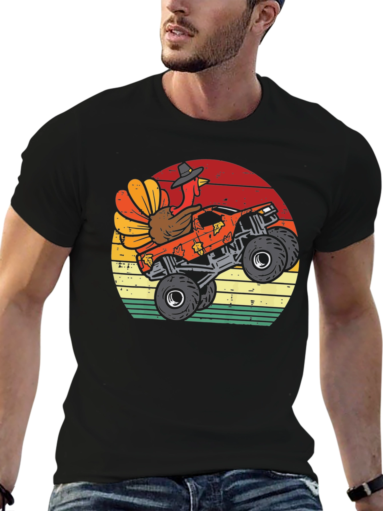 Turkey Monster Truck Thanksgiving T-Shirt
