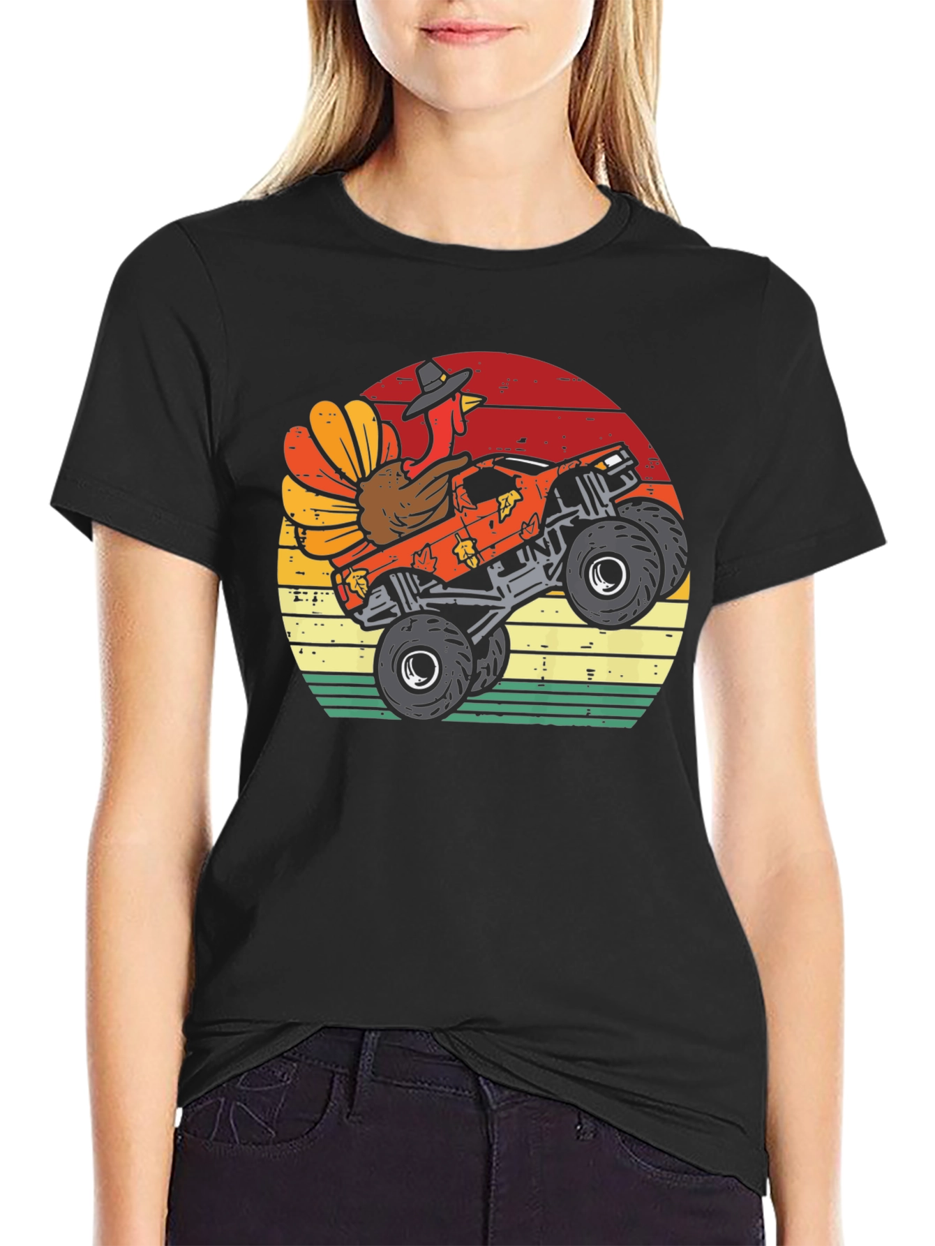 Turkey Monster Truck Thanksgiving T-Shirt