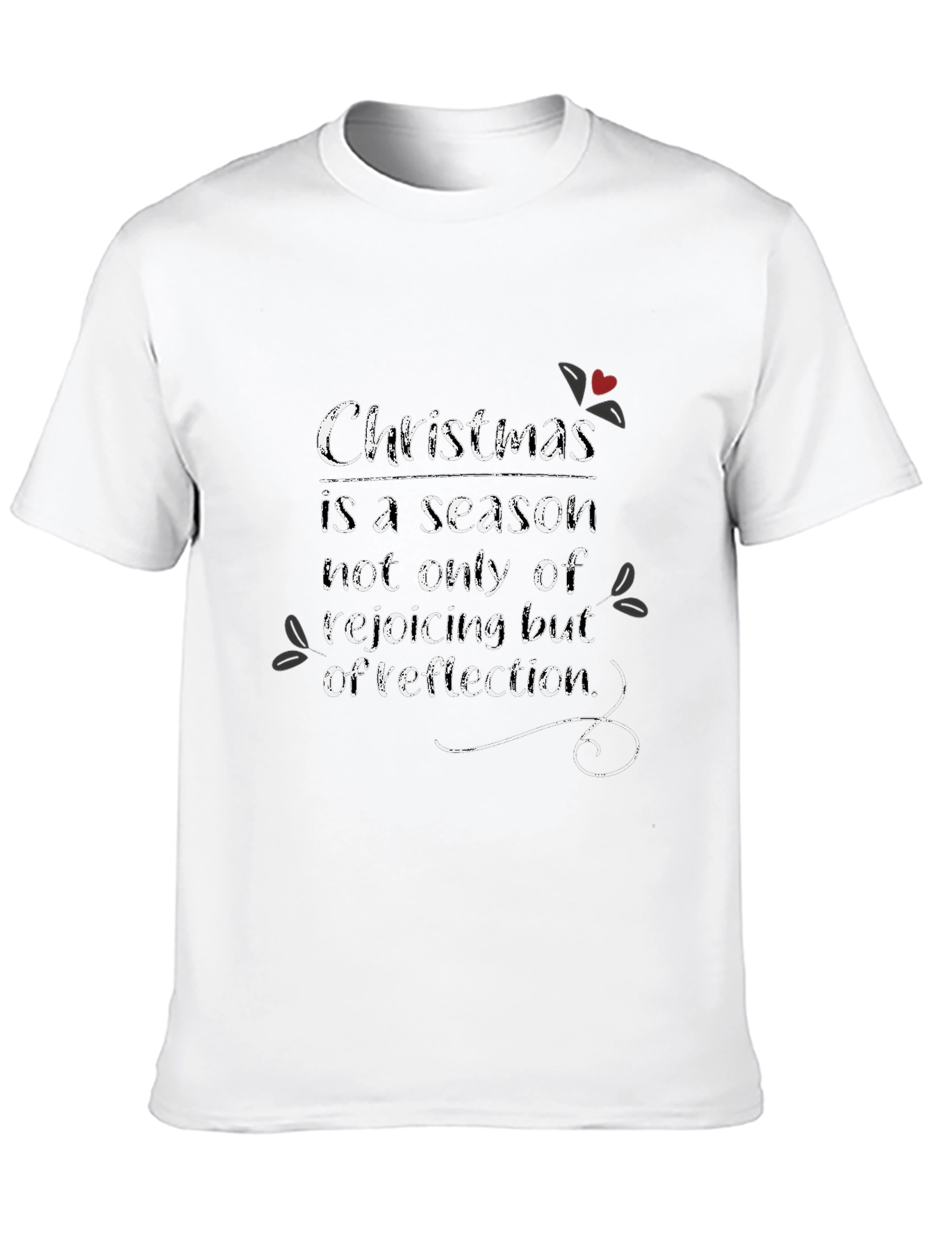 Christmas Reflection Graphic Tee - Holiday Season Shirt