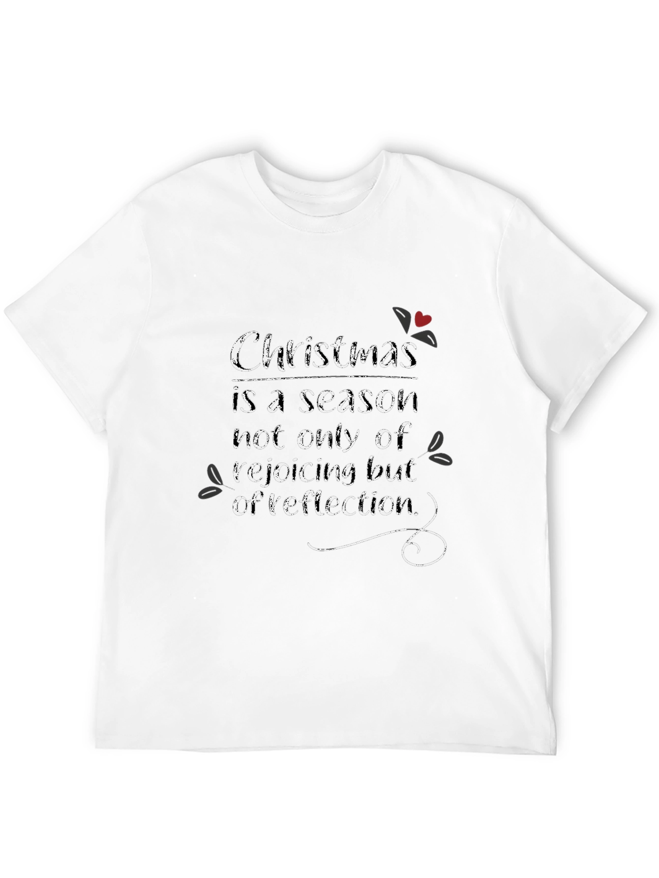 Christmas Reflection Graphic Tee - Holiday Season Shirt