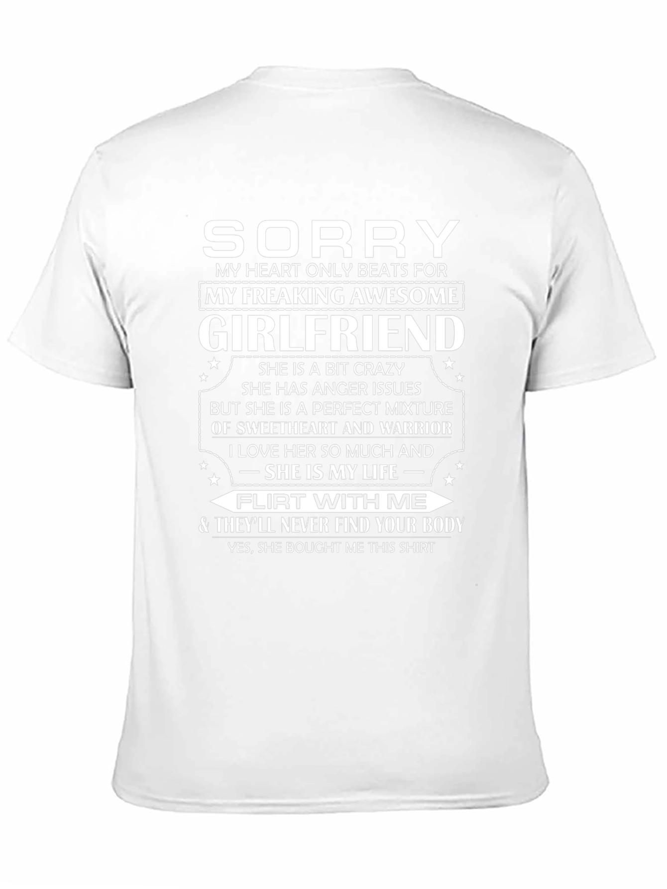 Sorry My Freaking Awesome Girlfriend T-Shirt