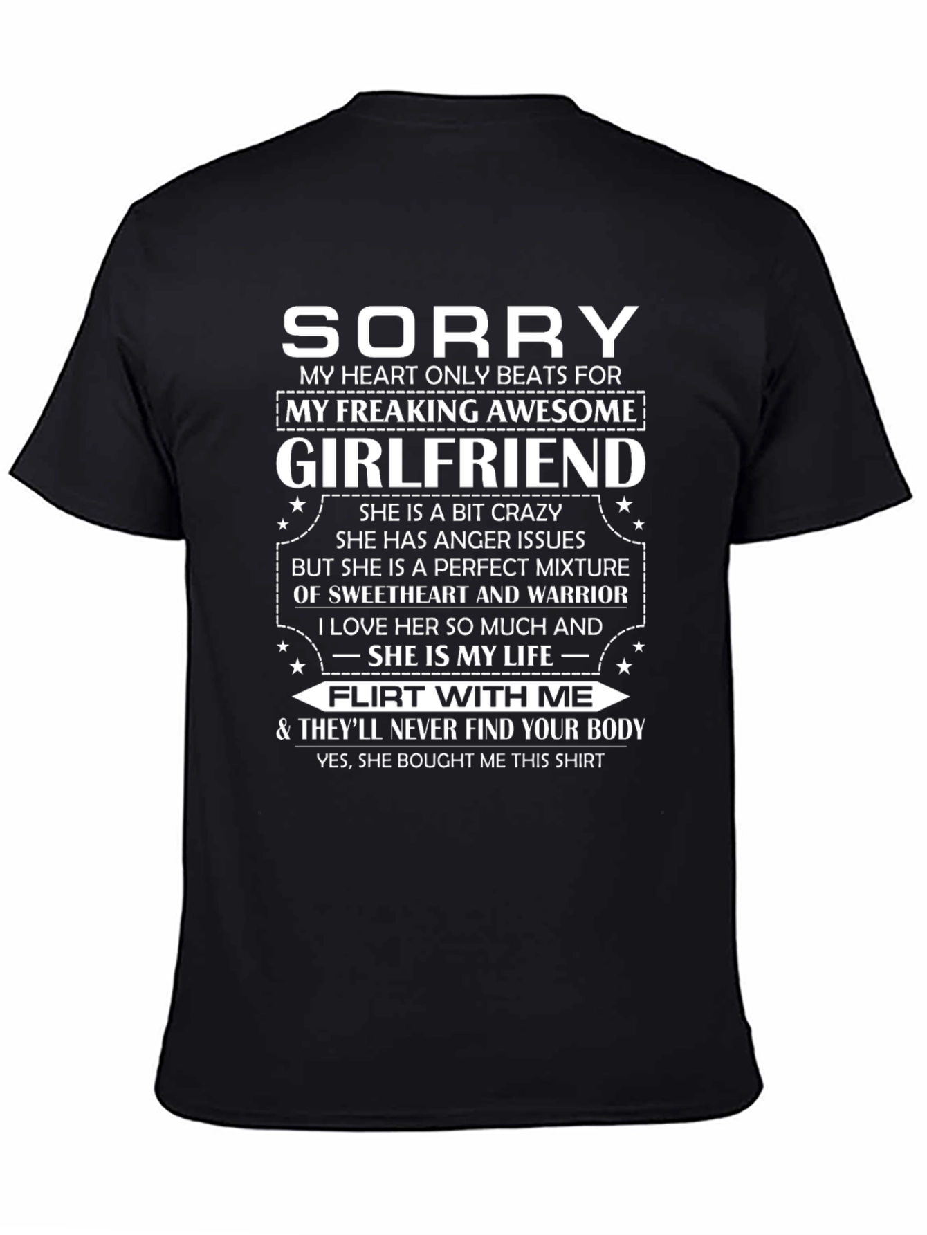 Sorry My Freaking Awesome Girlfriend T-Shirt
