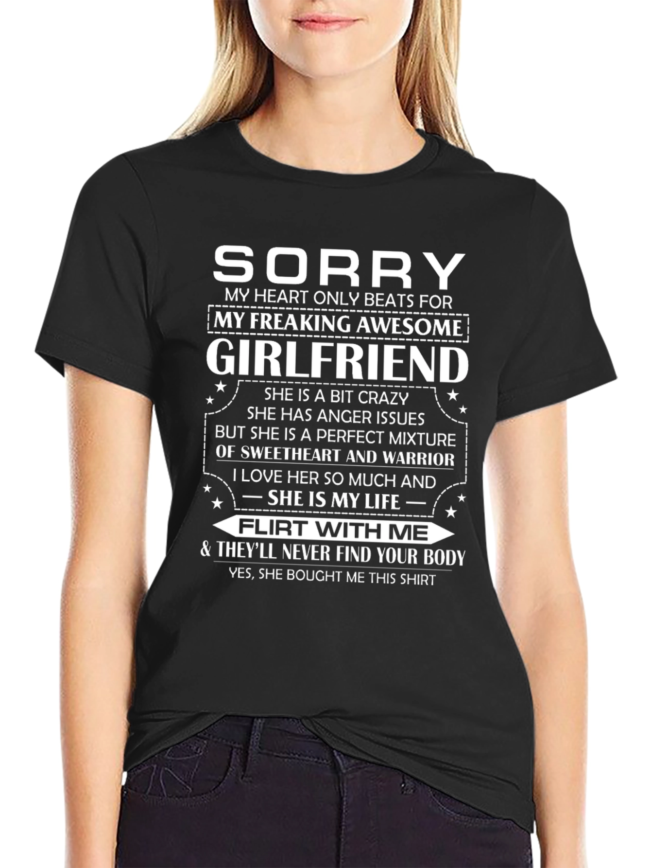 Sorry My Freaking Awesome Girlfriend T-Shirt