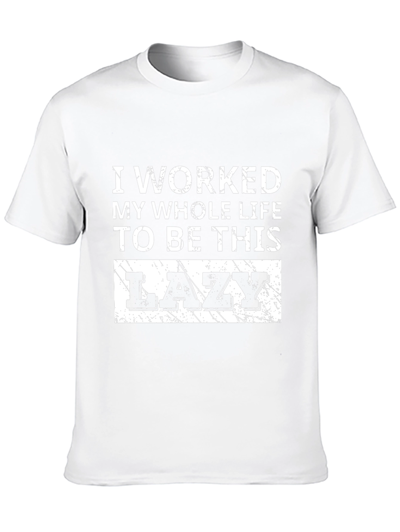Funny Lazy Slogan Black T-Shirt