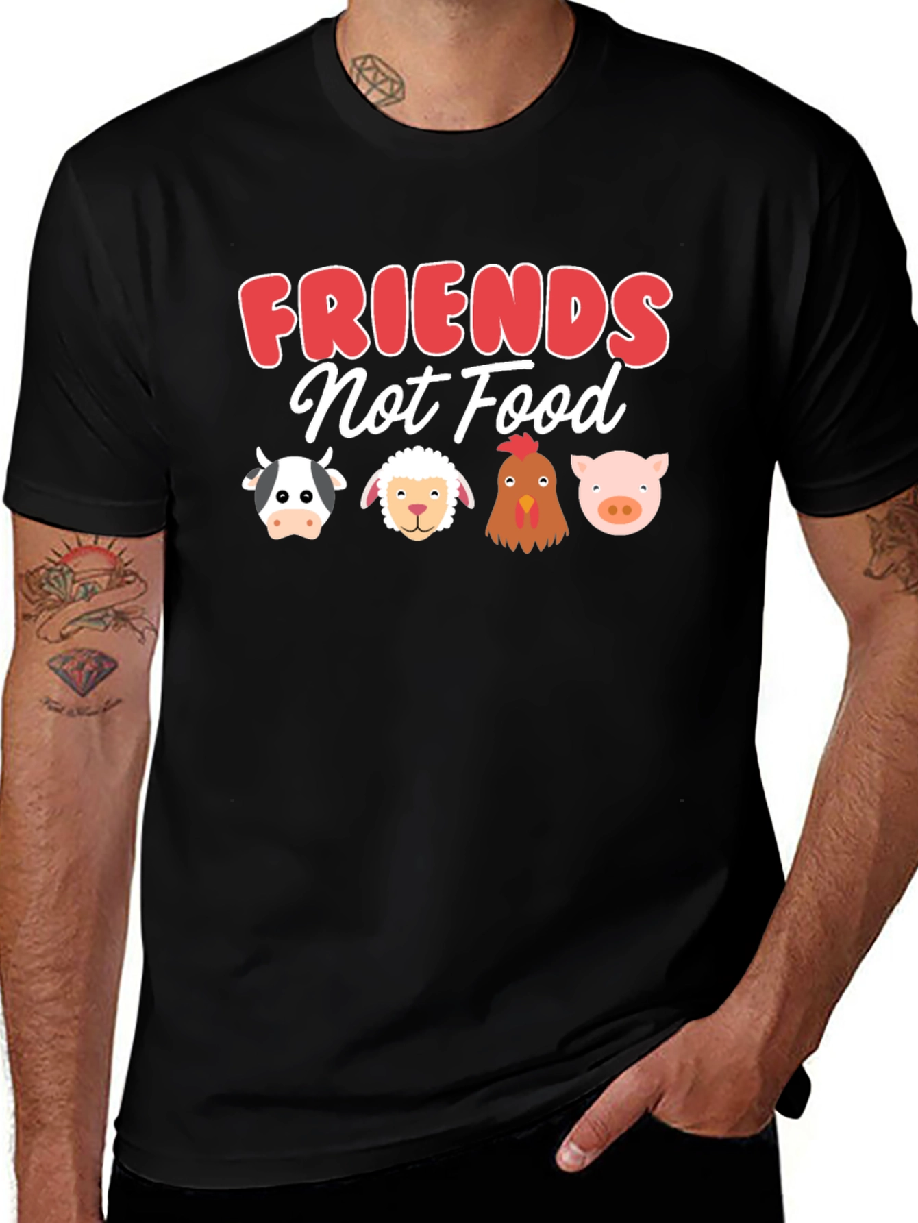 Vegan Friends Not Food T-Shirt
